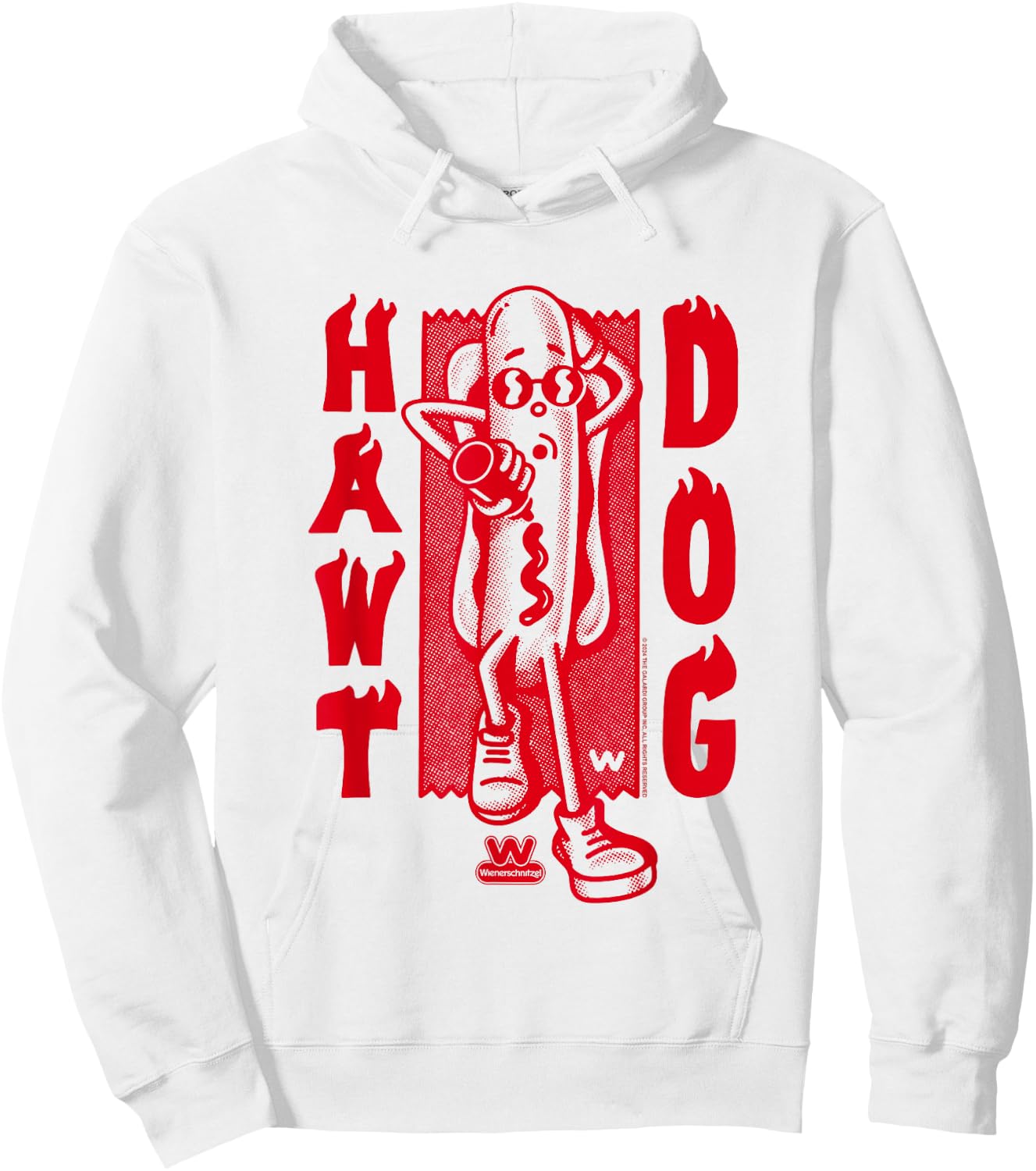 Wienerschnitzel Hawt Dog TDO Sunbathing With Ketchup Vintage Hoodie - Hoodie | White