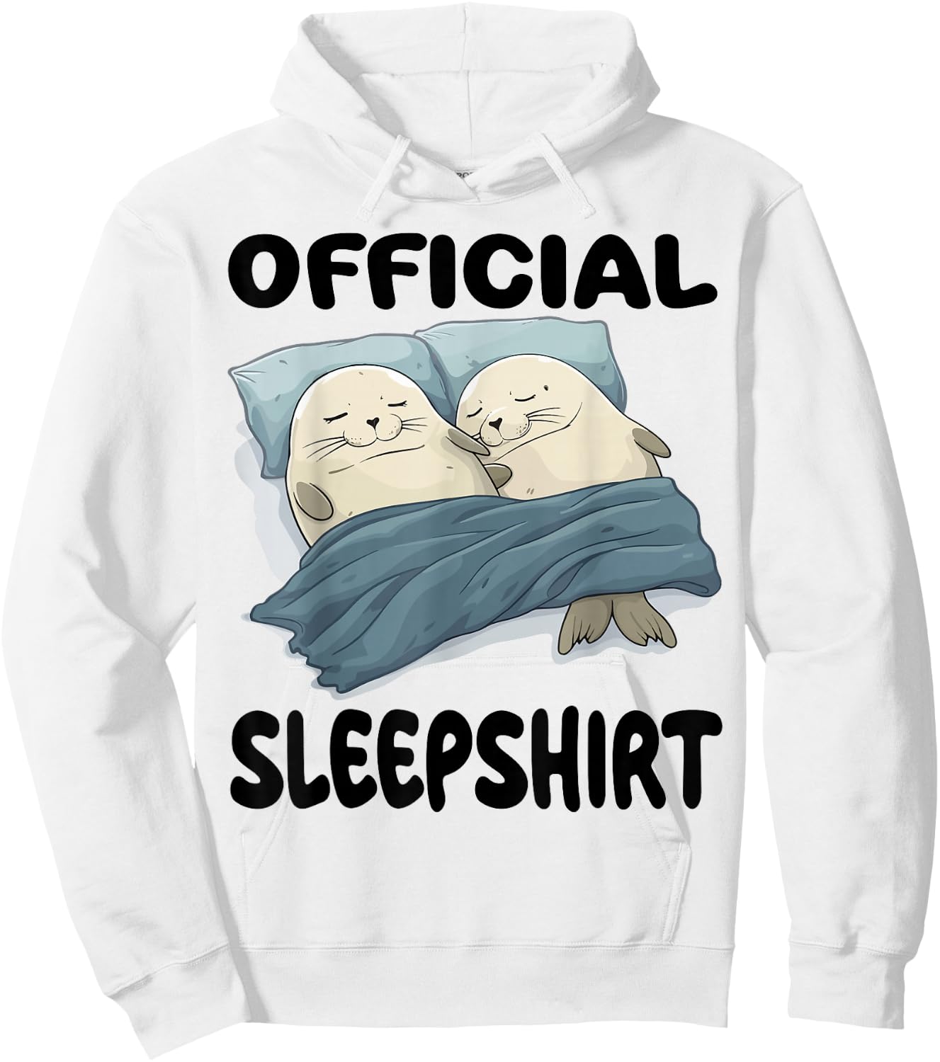 Seal Official Sleepshirt Pajamas Nightgown Hoodie - Hoodie | White