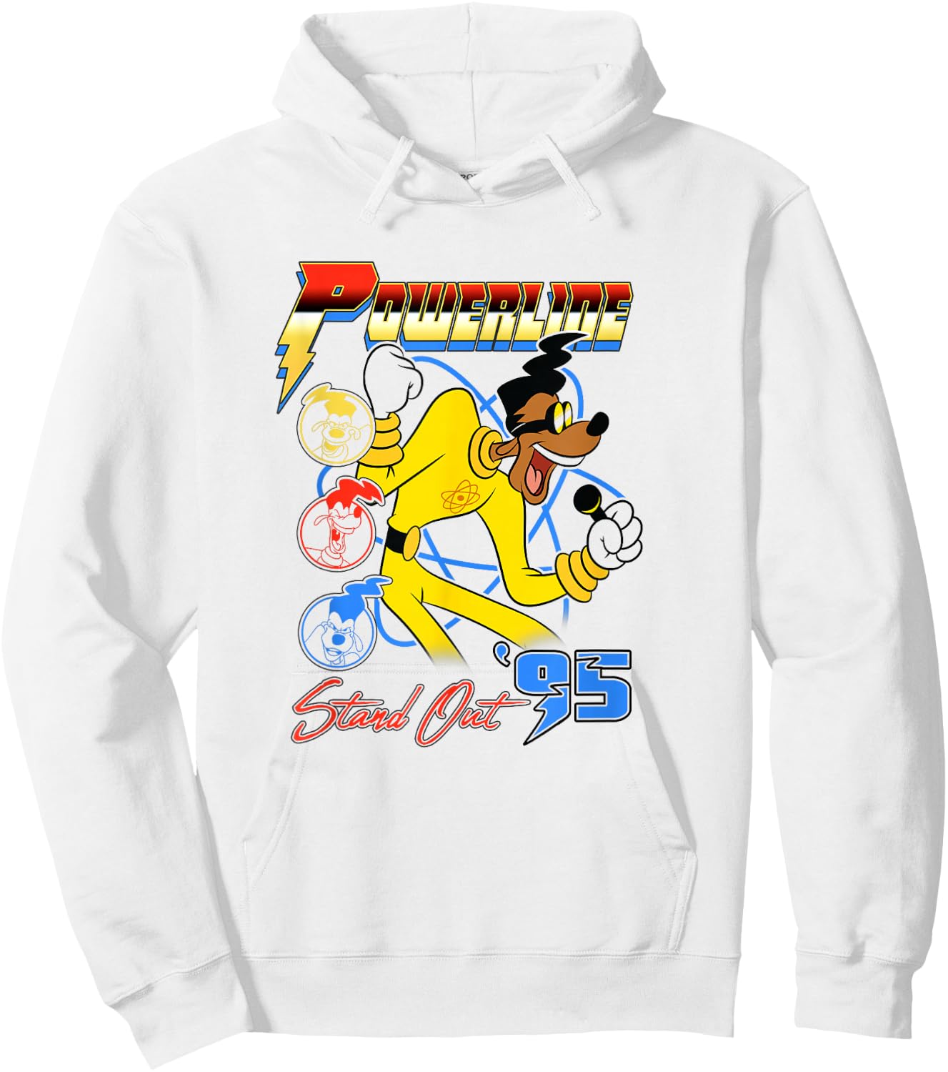 Disney A Goofy Movie Powerline Stand Out '95 Hoodie - Hoodie | White