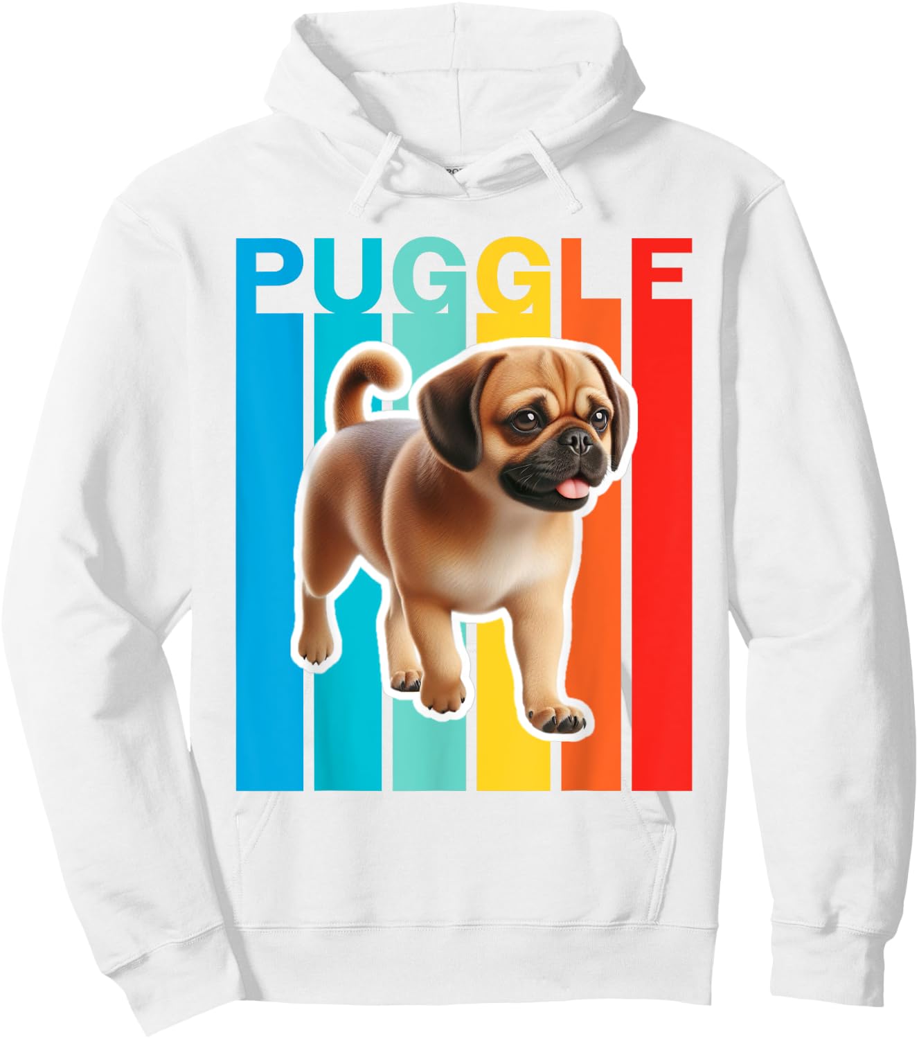 Colorful Puggle Hoodie - Hoodie | White