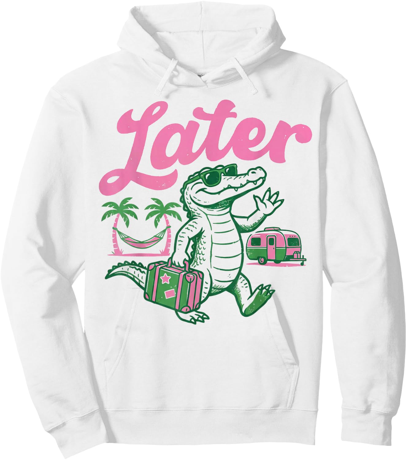 Later Gator Teacher Kids Summer Vacation Hoodie - Hoodie | White