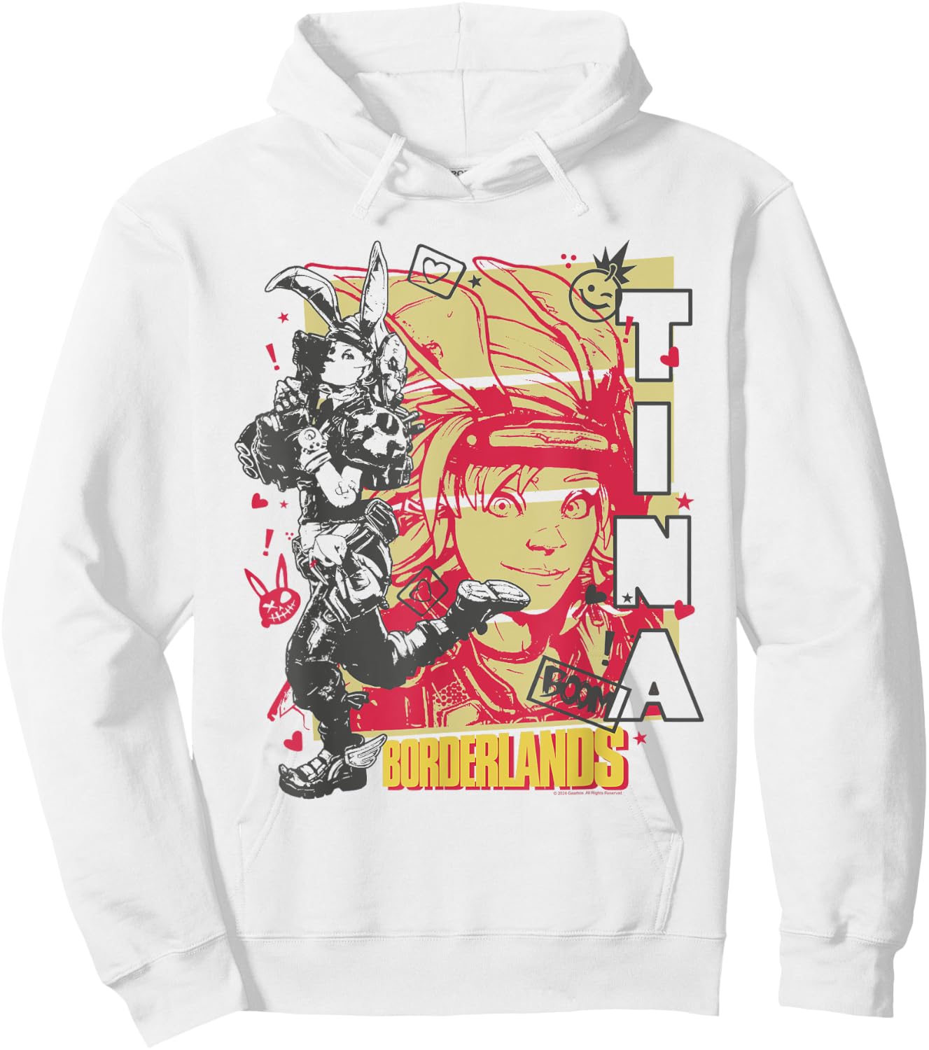Ripple Junction x Borderlands Tiny Tina Boom Collage Gaming Hoodie - Hoodie | White