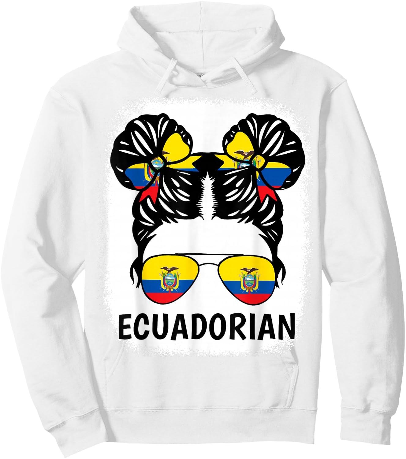 Ecuadorian Girl Ecuador Flag Hispanic Heritage Month Kids Hoodie - Hoodie | White