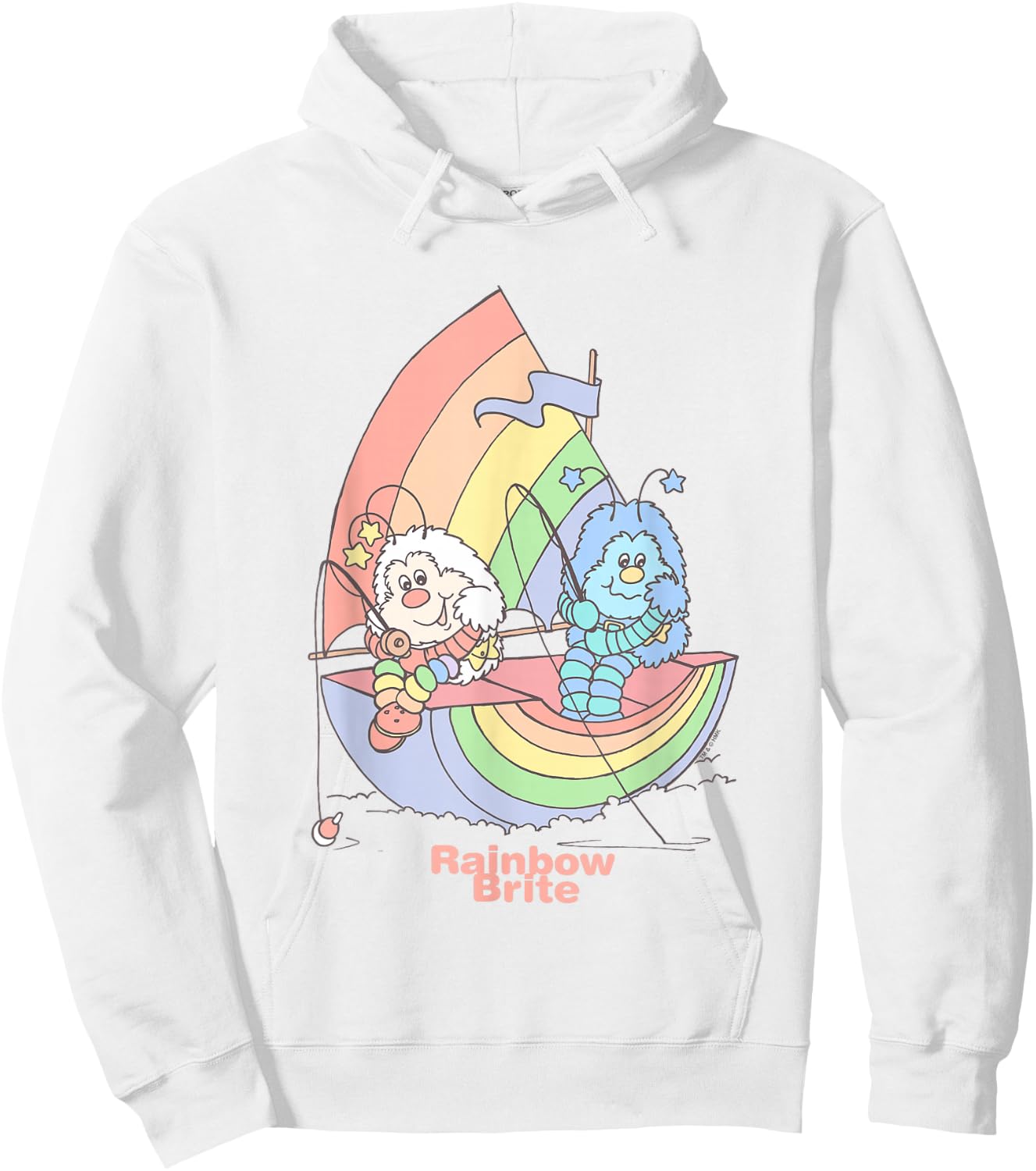 Rainbow Brite Twink & Champ Rainbow Rowboat Hoodie - Hoodie | White
