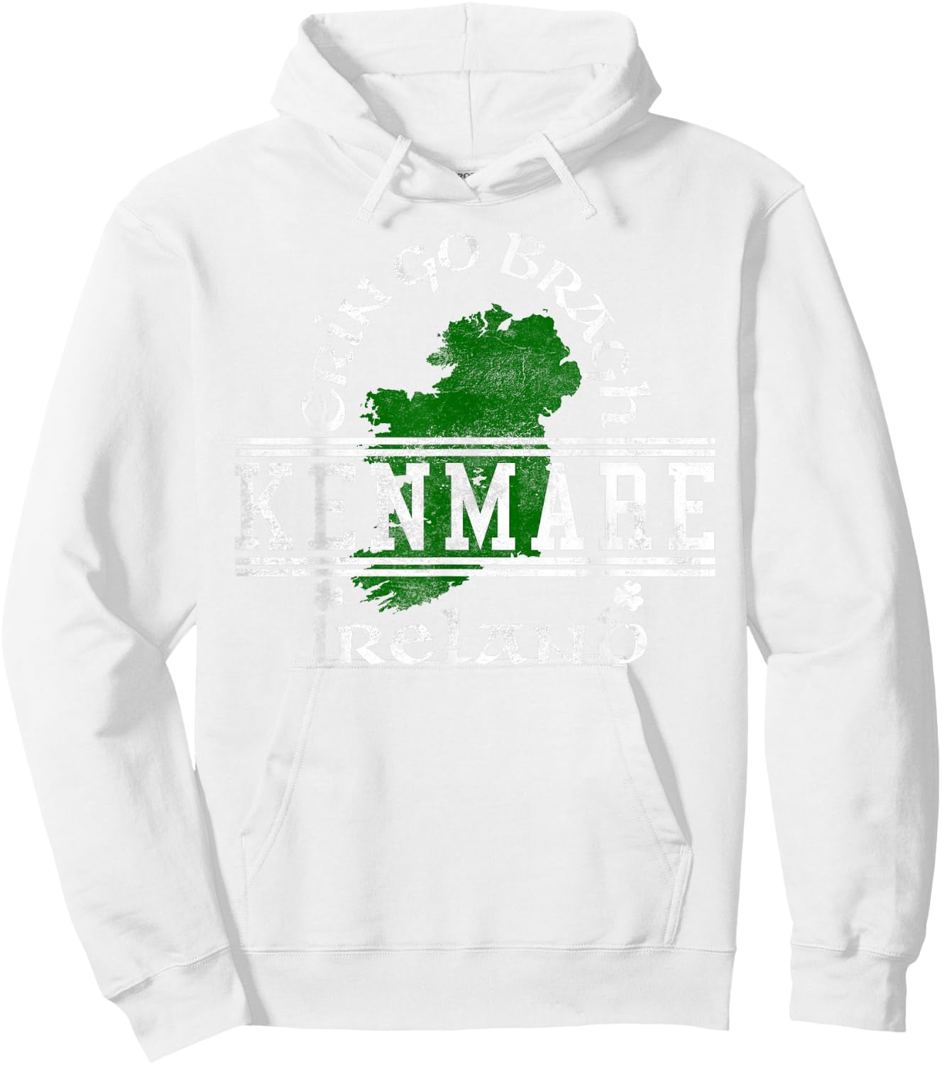 Kenmare Ireland Distressed Hoodie - Hoodie | White