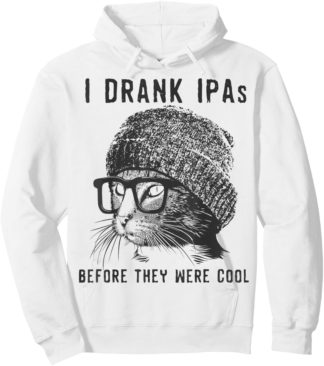 Funny Cat Beer IPA T Shirts Funny Cat Lover Gift Hoodie - Hoodie | White