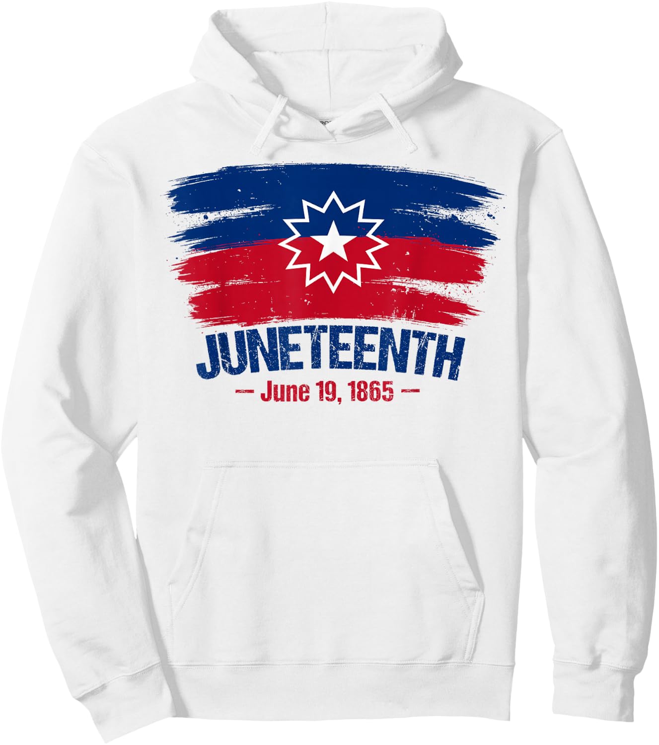 Juneteenth Flag Red White Blue Meaning Black History Freedom Hoodie - Hoodie | White