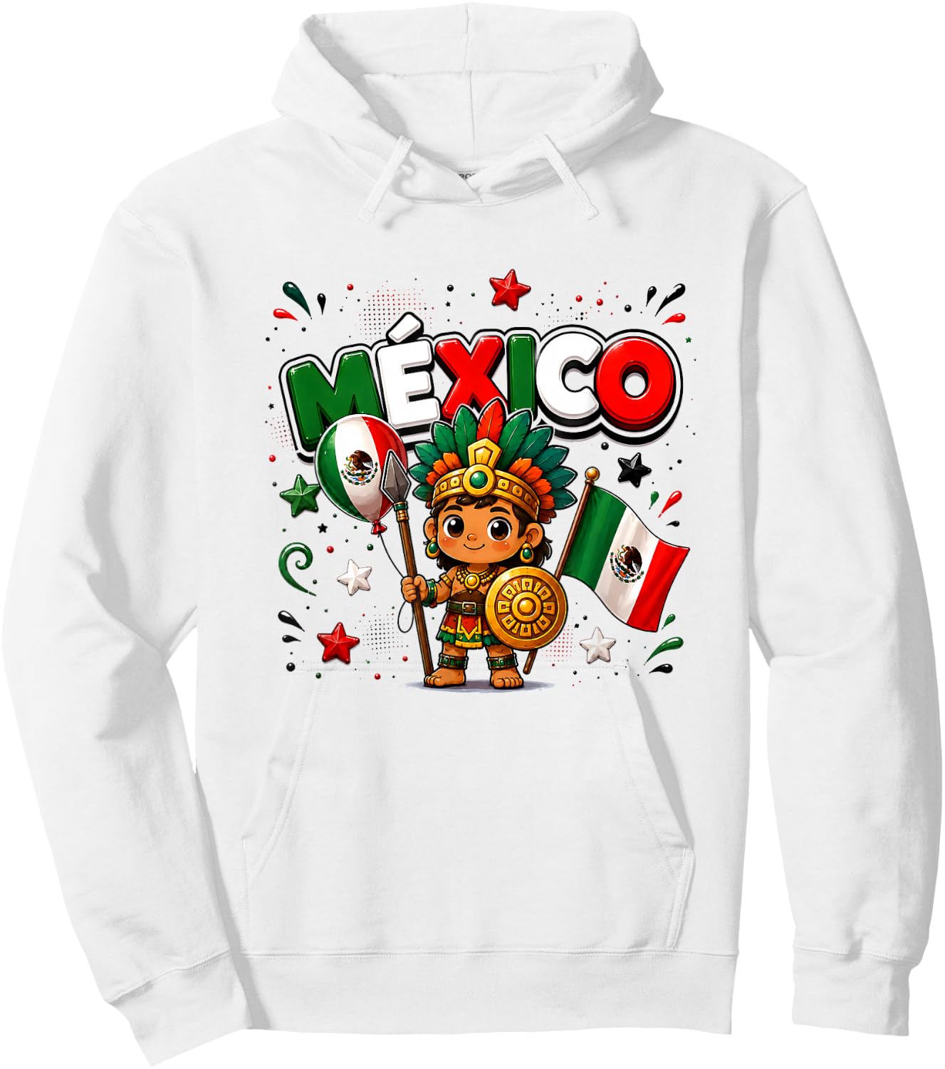 Drapeau du Mexique, Carte Mexicaine pour Enfants et Filles Hoodie - Hoodie | White
