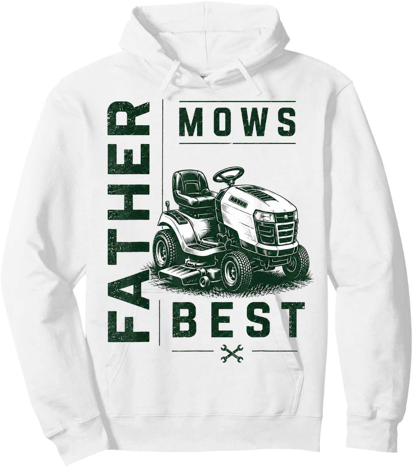 Funny Father Mows Best Fathers Day Hoodie - Hoodie | White