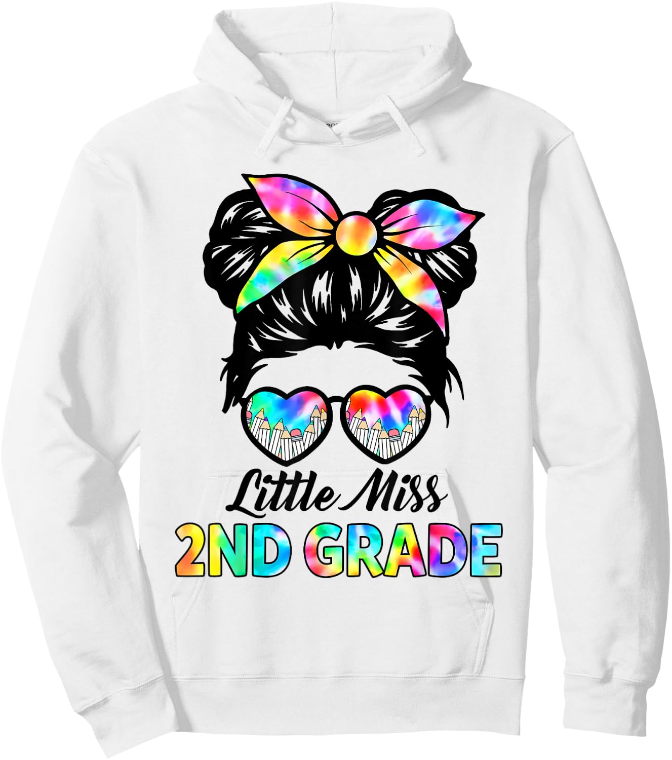Little Miss 2nd Grade Back To School Second Grade Girls Kids Hoodie - Hoodie | White