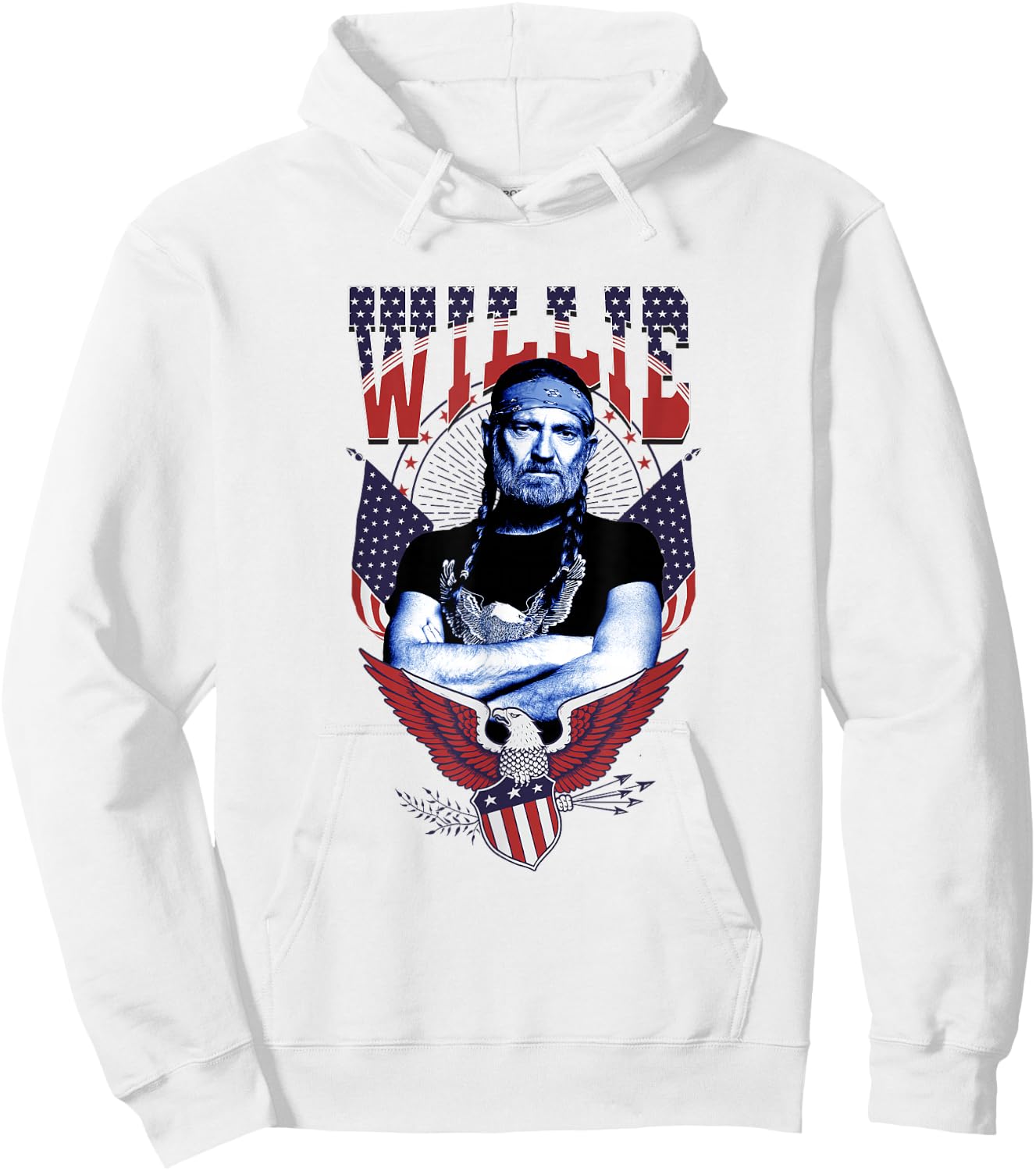 Offizielles Willie Nelson Eagle Hoodie - Hoodie | White