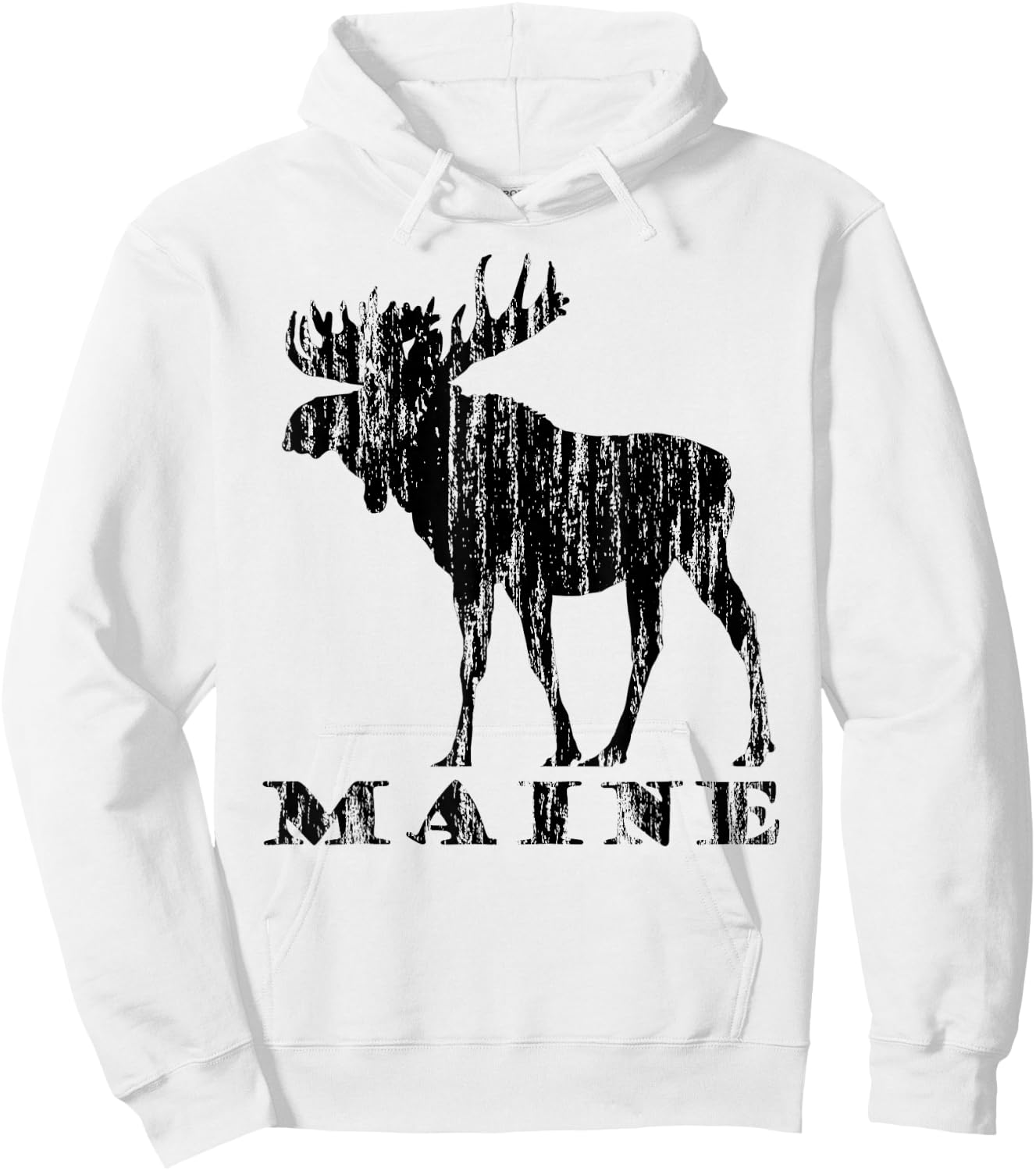 Maine Moose Lovers Vacation Wildlife Souvenir Wild Nature Bl Hoodie - Hoodie | White