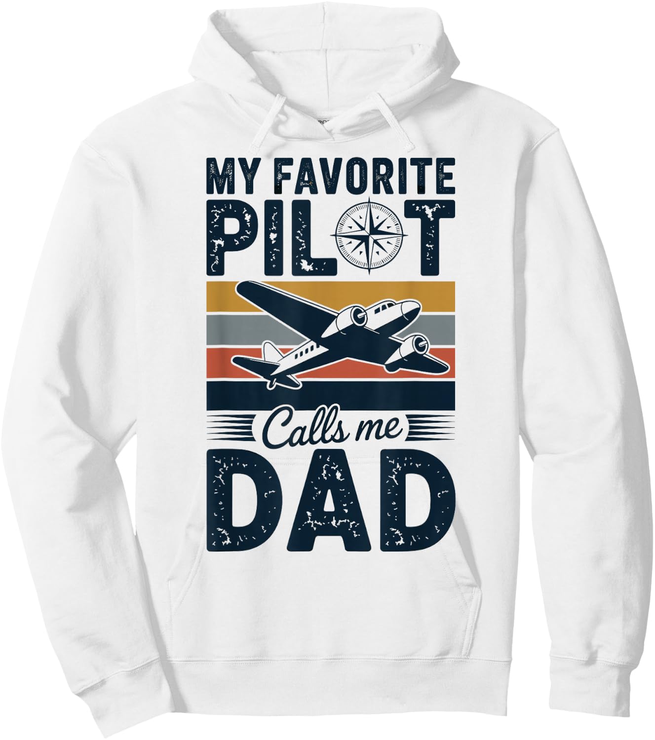 My Favorite Pilot Calls Me Dad Hoodie - Hoodie | White