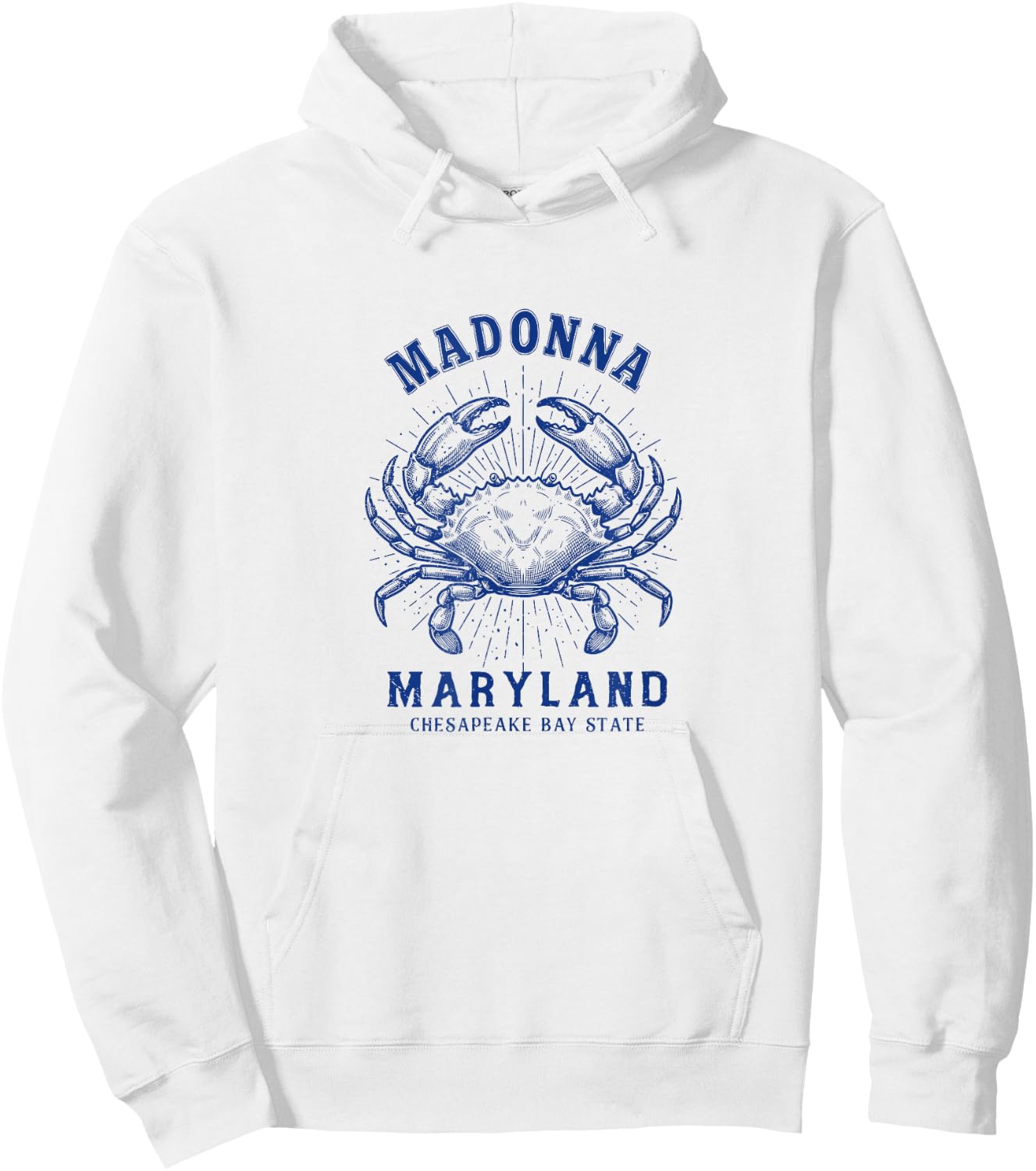 Maryland Blue Crab Coastal Madonna MD Design Hoodie - Hoodie | White