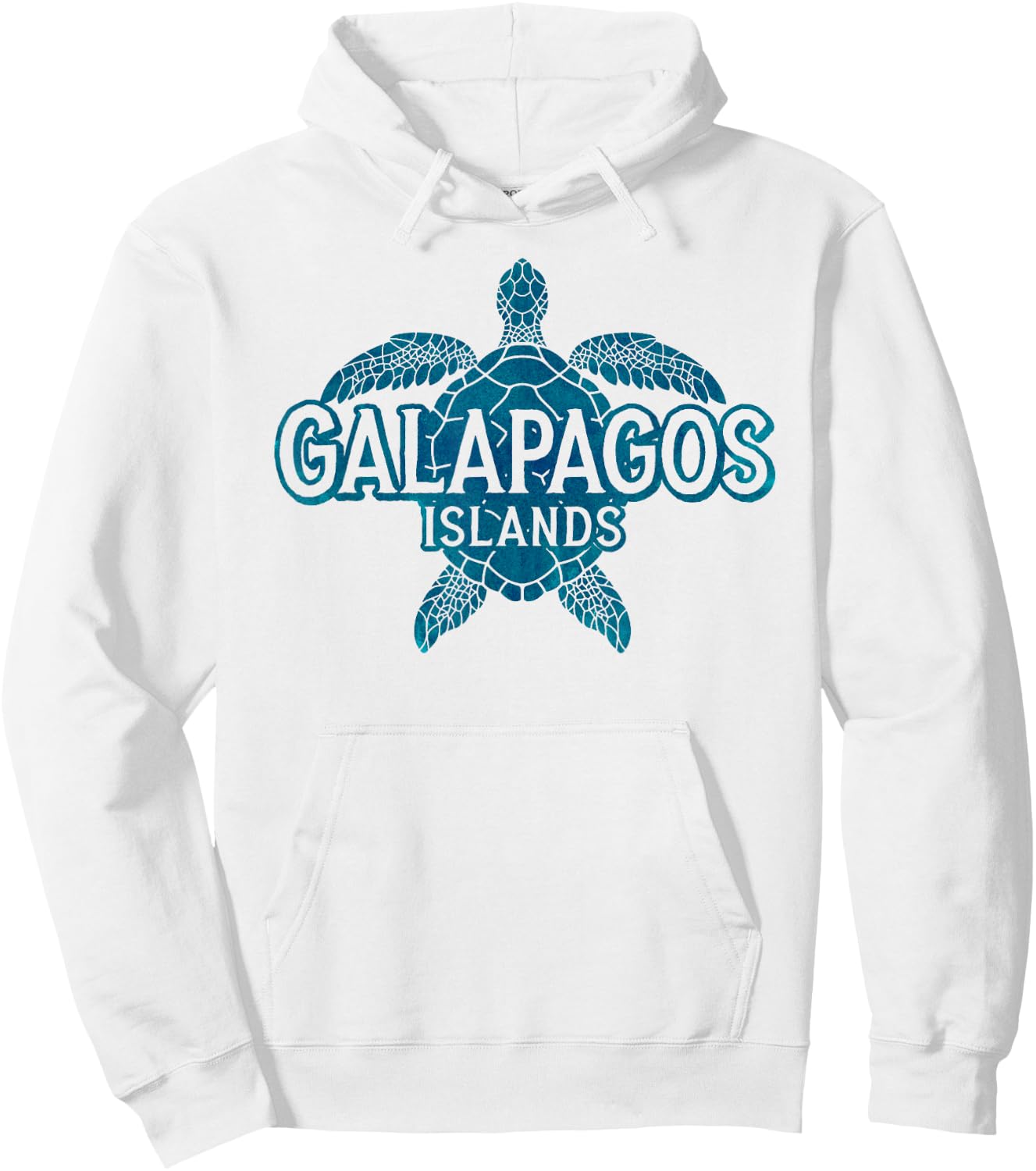 Galapagos Islands Vintage Sea Turtle Graphic Hoodie - Hoodie | White