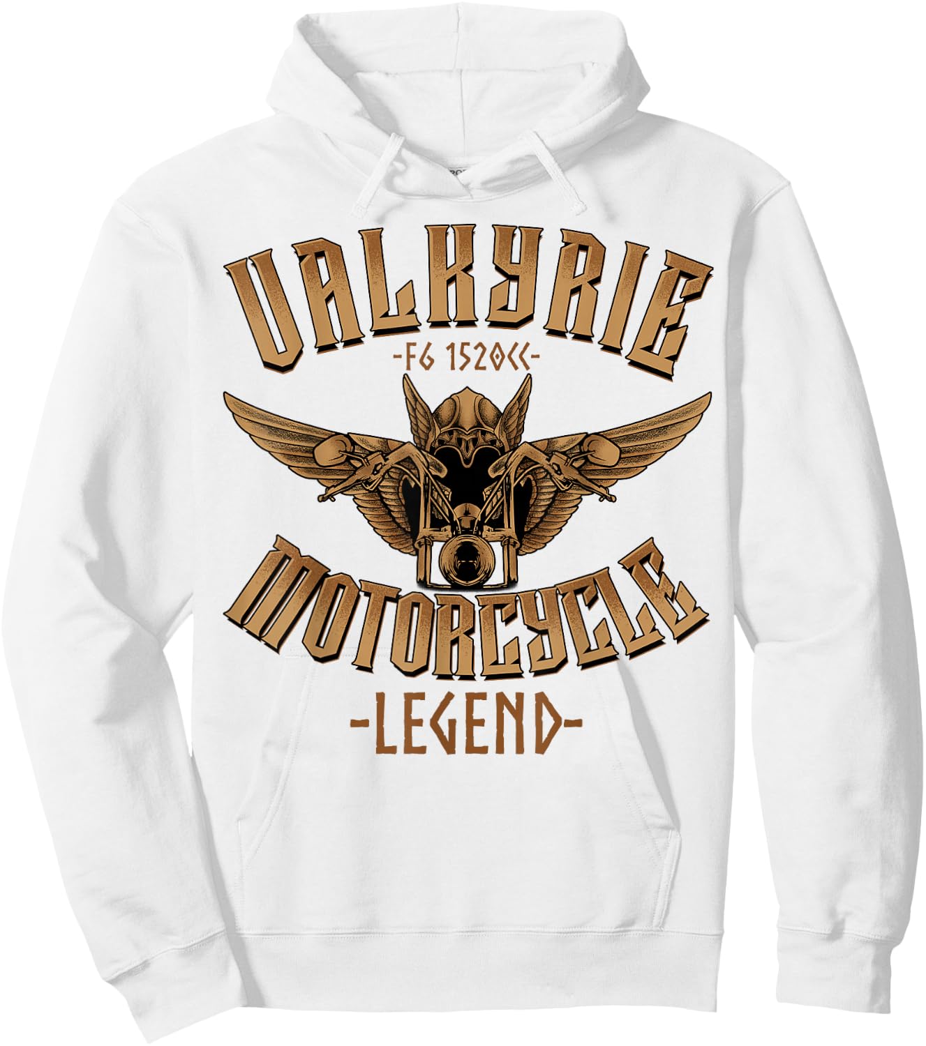 Valkyrie F6 1520cc Motorcycle Legend Biker Hoodie - Hoodie | White