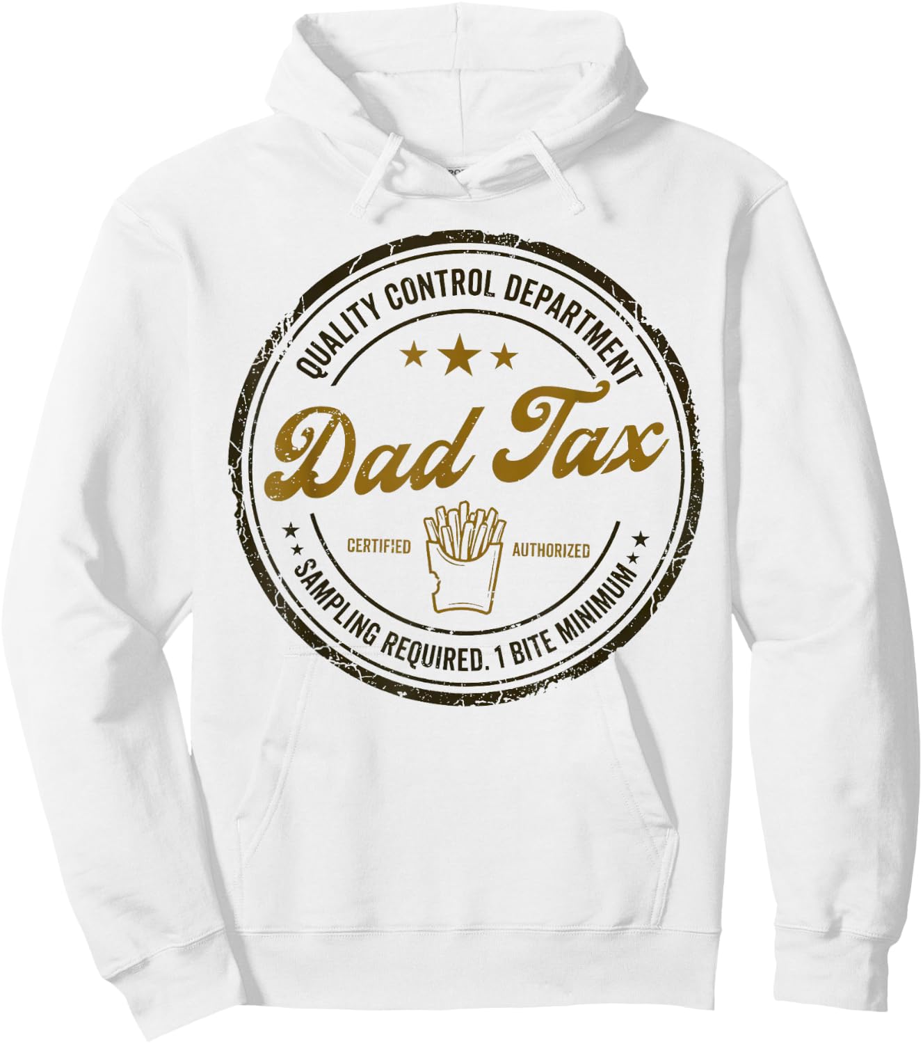 Dad Tax Quality Control Department Sarcastic Snack Checker Hoodie - Hoodie | White