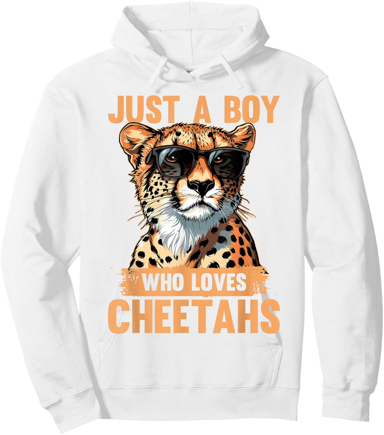 Funny Cheetah Animal Just A Boy Who Loves Cheetahs Hoodie - Hoodie | White