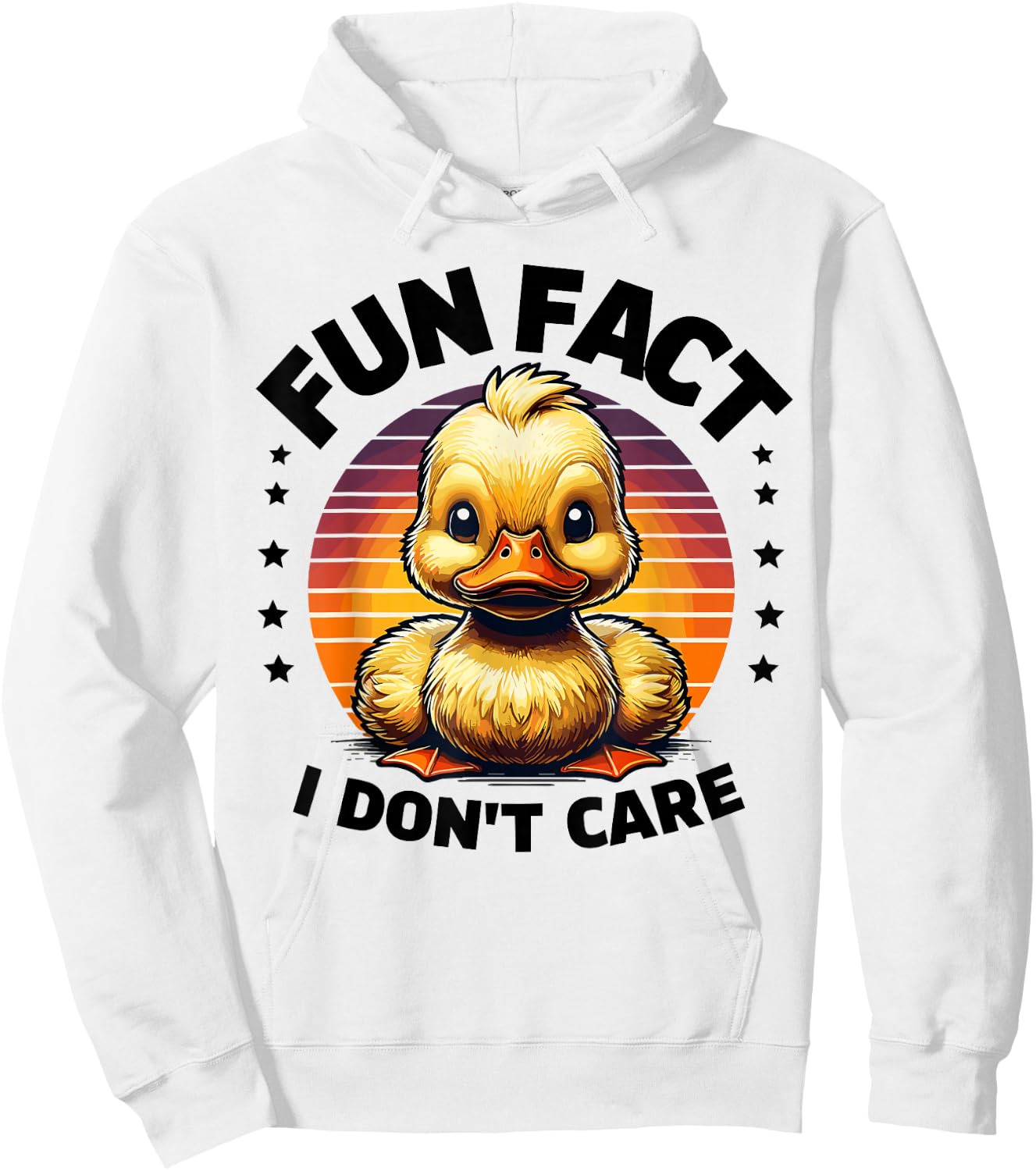 Fun Fact I Don't Care Duck Stuff | Funny Duck Hoodie - Hoodie | White