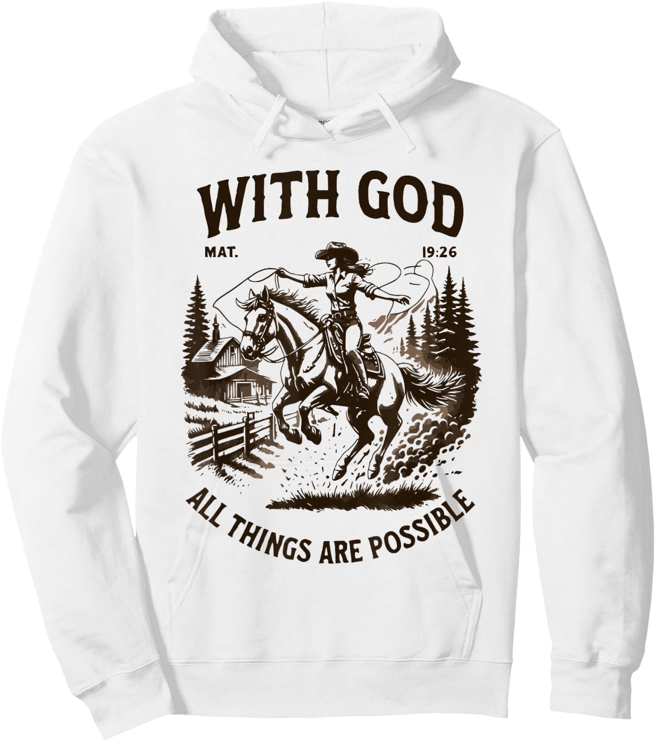 Cowgirl Bible Scripture Verse Jesus For Ladies Faith Western Hoodie - Hoodie | White