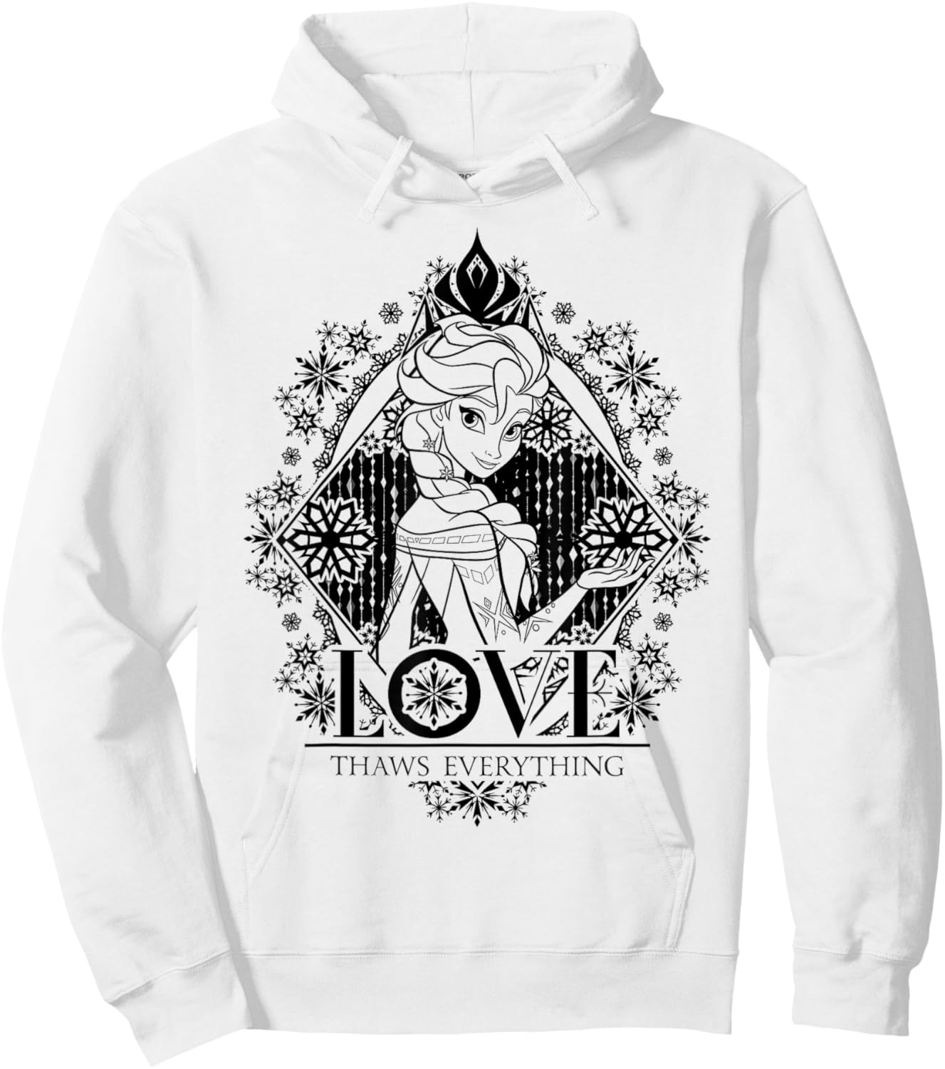 Disney Frozen Elsa Love Thaws Everything Graphic Hoodie - Hoodie | White