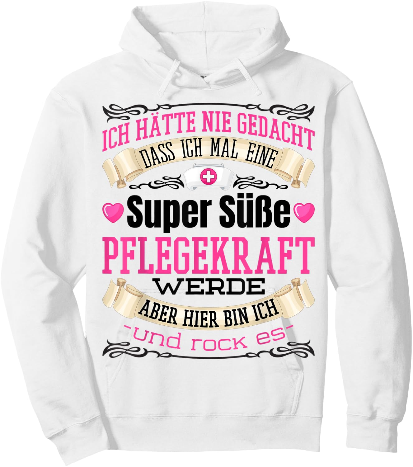 Pflegekraft Spruch Geschenk Altenpflegerin Frauen Geschenkid Hoodie - Hoodie | White