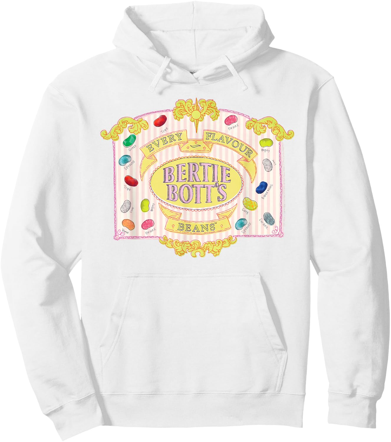 Harry Potter Bertie Bott's Every Flavour Beans Hoodie - Hoodie | White