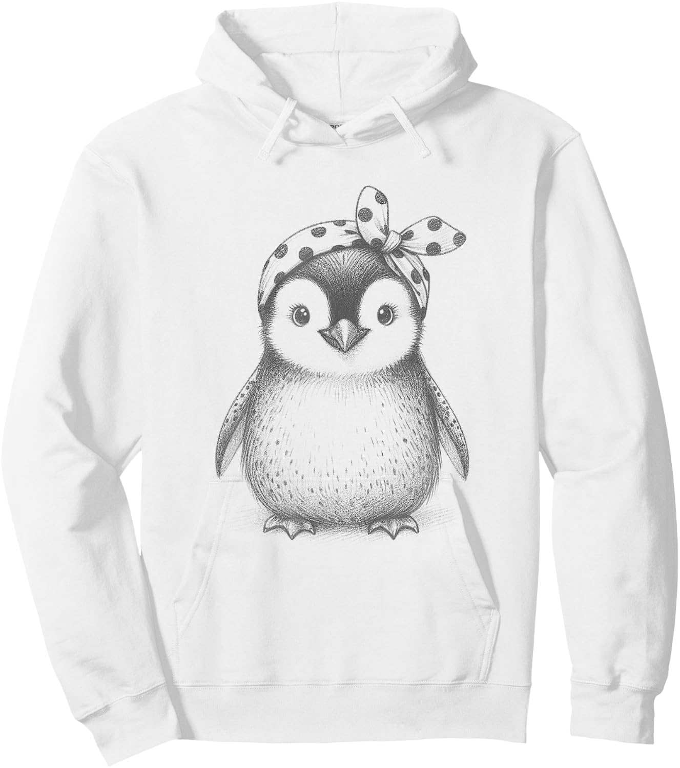 Cute Penguin Lover Design And Girls Hoodie - Hoodie | White