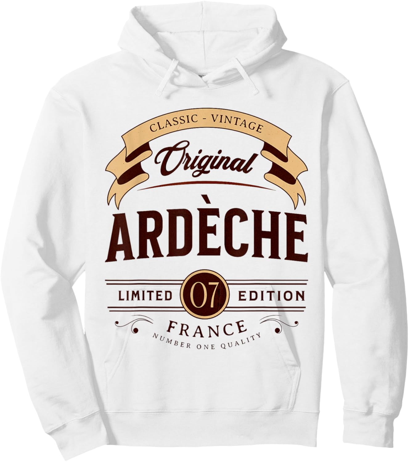 Vintage Ardèche France , grey, S Hoodie - Hoodie | White