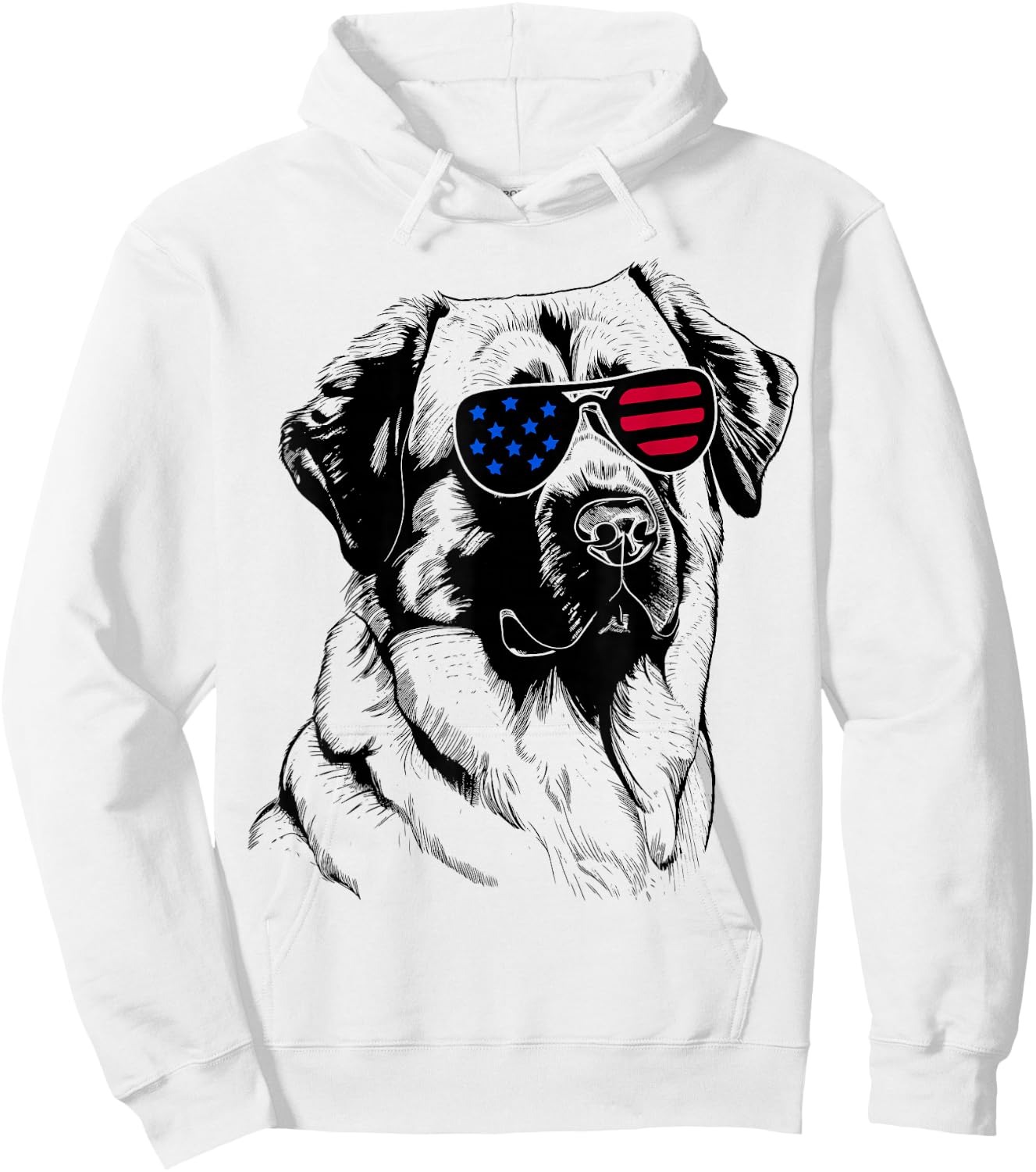 Anatolian Shepherd Dog 4th July America USA Flag Hoodie - Hoodie | White