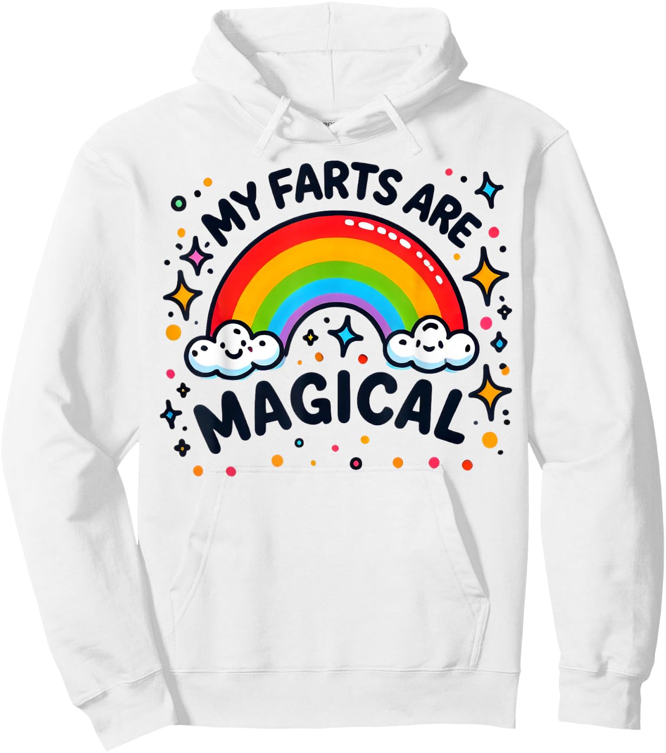 My Farts Are Magical Funny Peinlich Bunt Regenbogen Hoodie - Hoodie | White