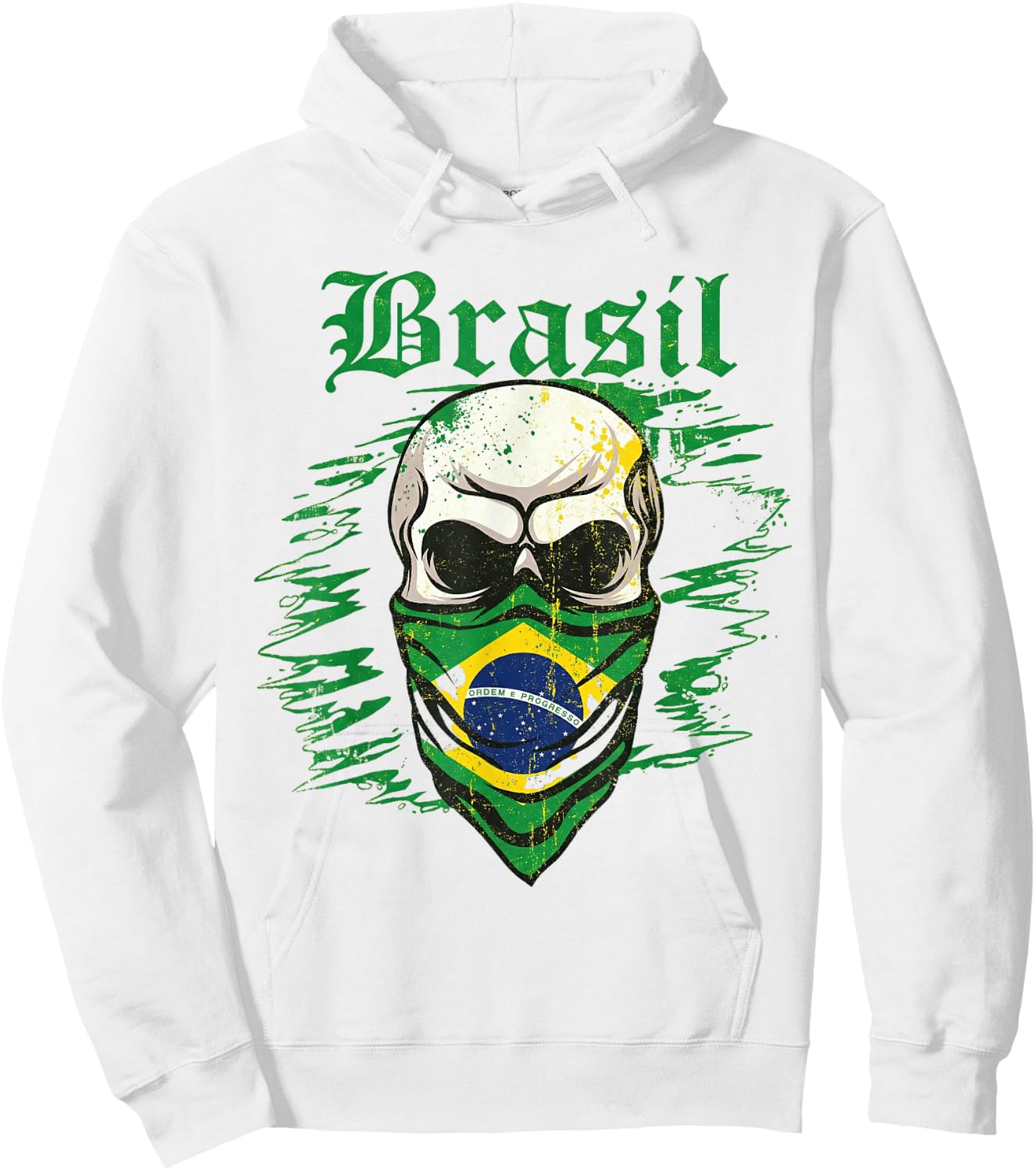 Brésil Cadeau Drapeau Brésil Fan Vintage Samba Brasil Hoodie - Hoodie | White