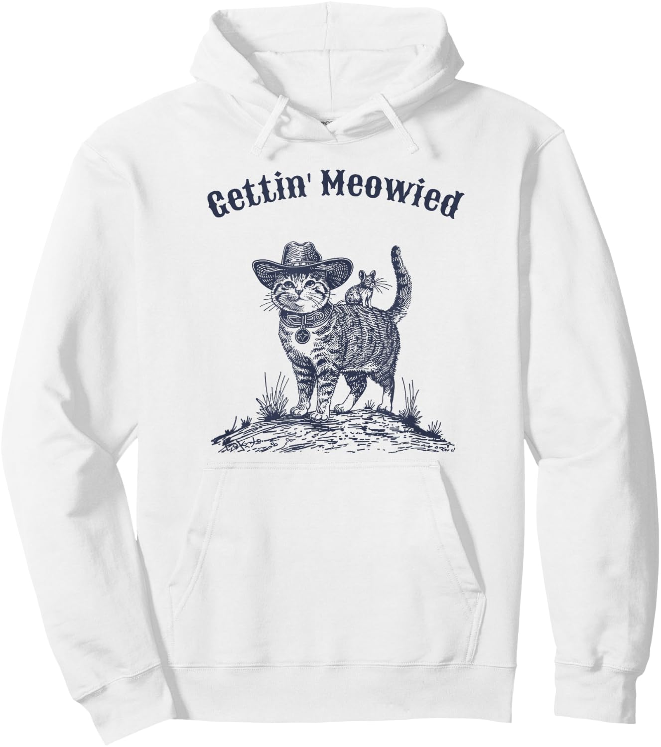 Meowdy Bachelorette Party Cowgirl Cowboy Cat Bridal Squad Hoodie - Hoodie | White