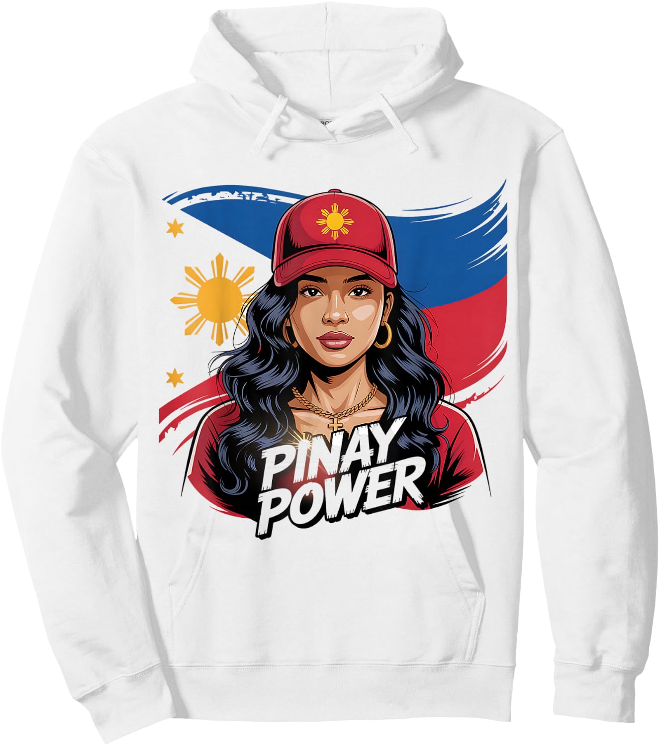 Filipina Girlfriend Pinay Power Hoodie - Hoodie | White