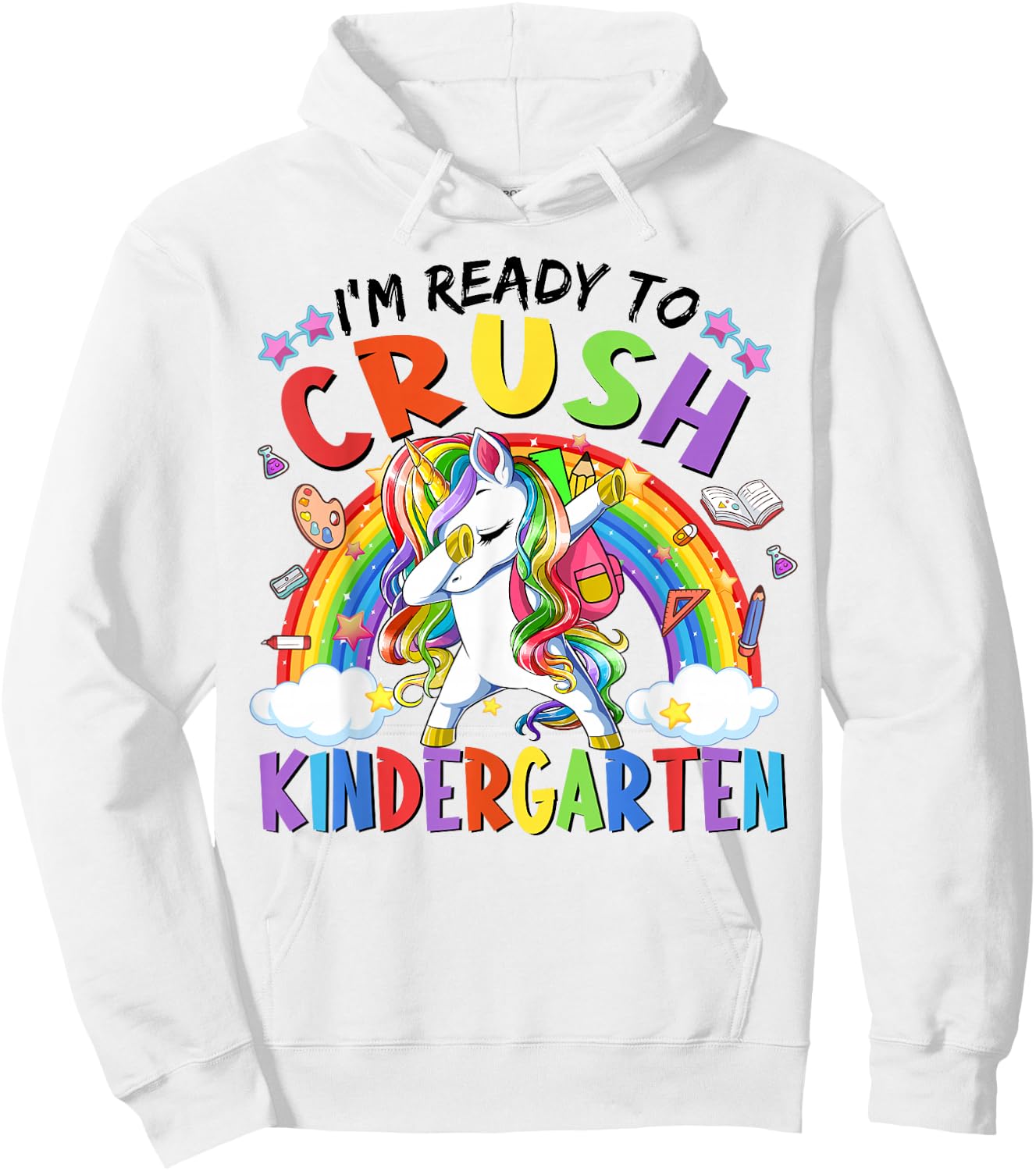 Kids Girl Crush Kindergarten Teacher First Day Back School Hoodie - Hoodie | White