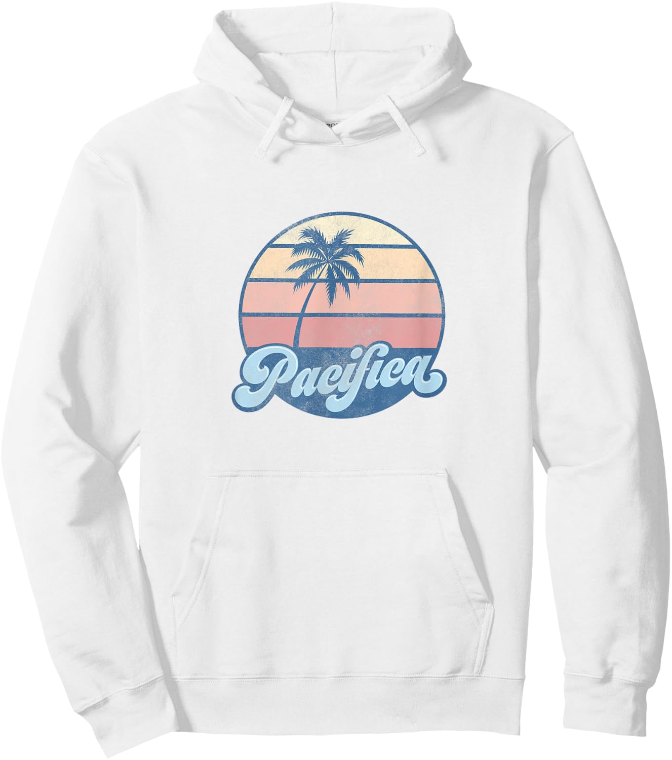 Pacifica California CA T Shirt Vintage 70s Retro Surfer Hoodie - Hoodie | White