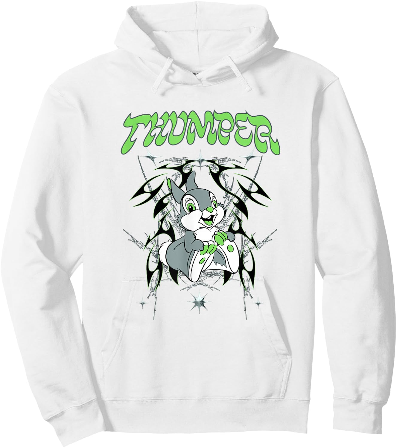 Disney Bambi Thumper Tribal Starburst Green Glow Hoodie - Hoodie | White