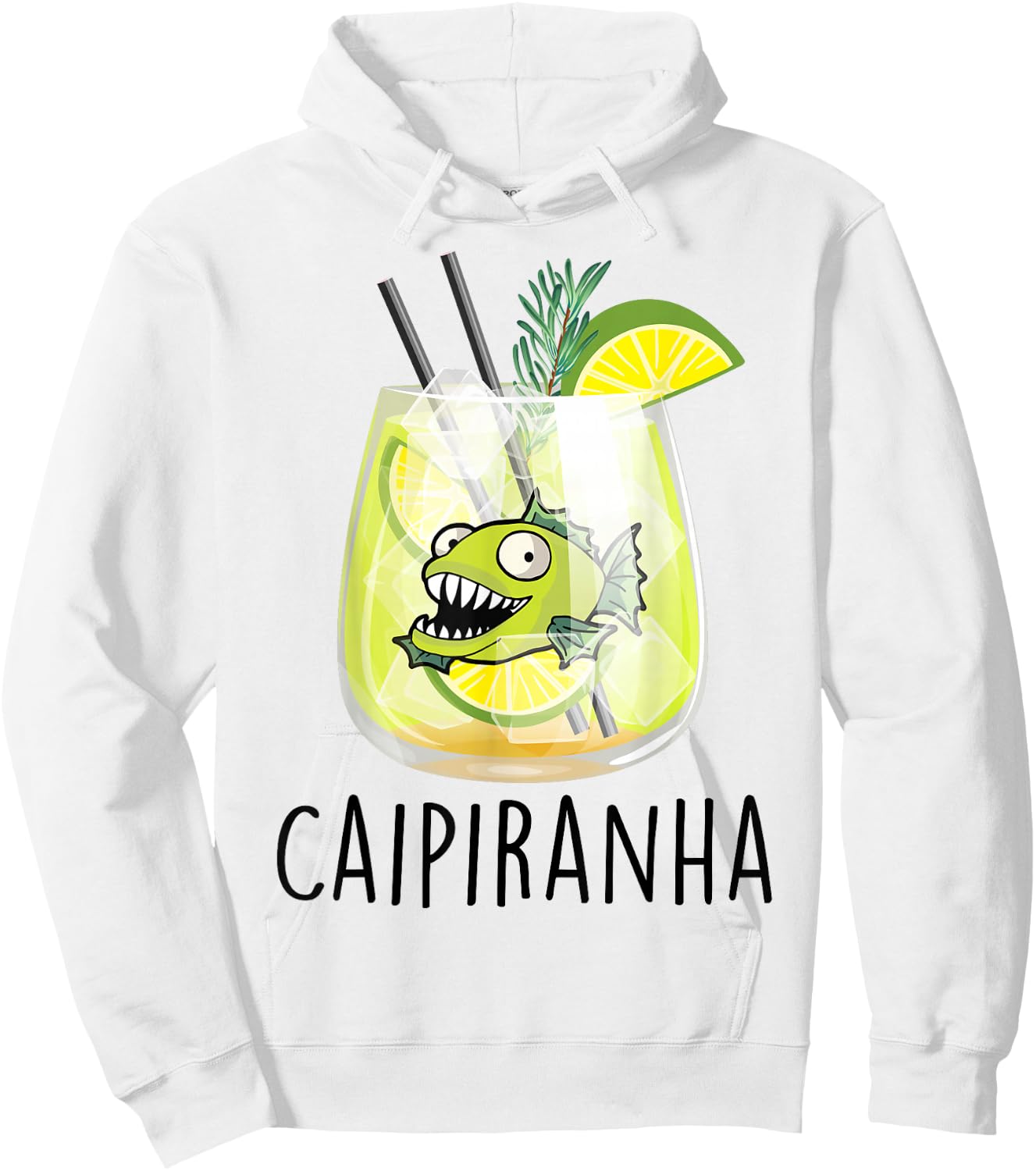 Caipiranha I Caipirinha Piranha Cocktail JGA Fun Caipi Fish , White, s Hoodie - Hoodie | White
