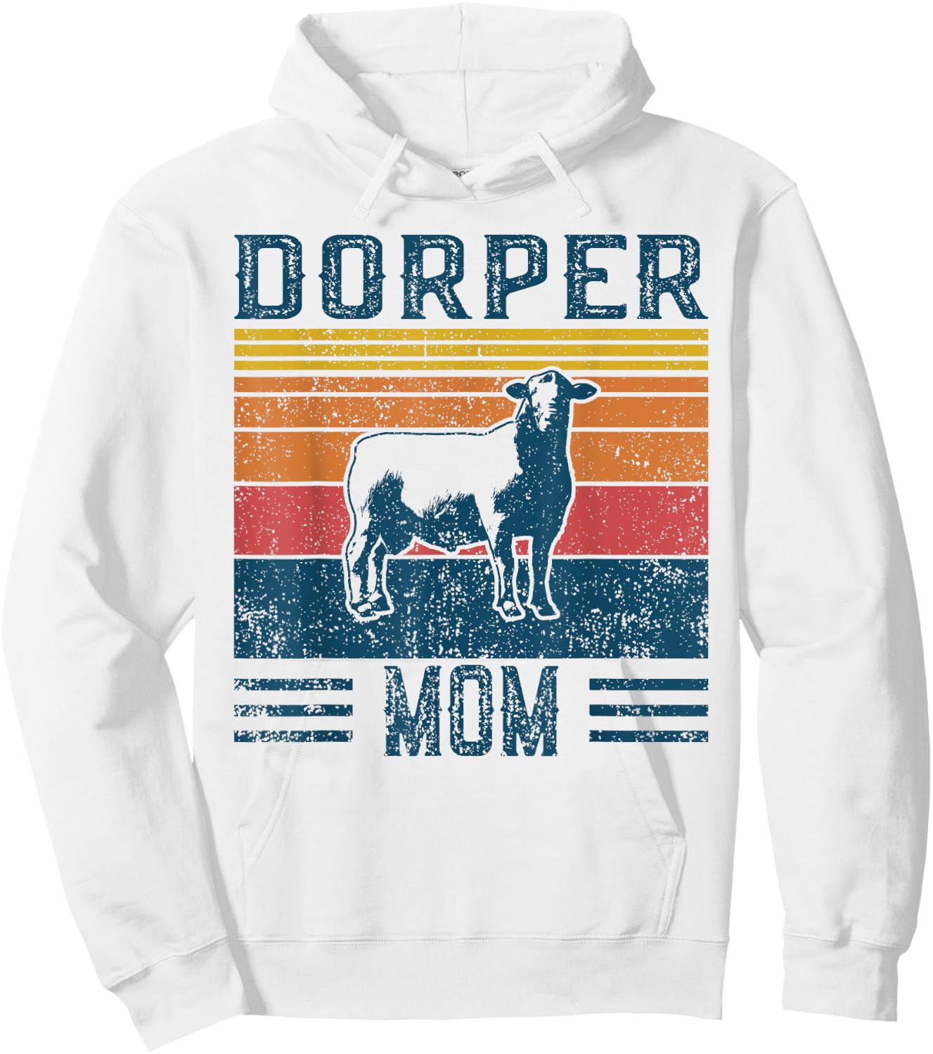 Best Sheep Mother - Vintage Dorper Sheep Hoodie - Hoodie | White