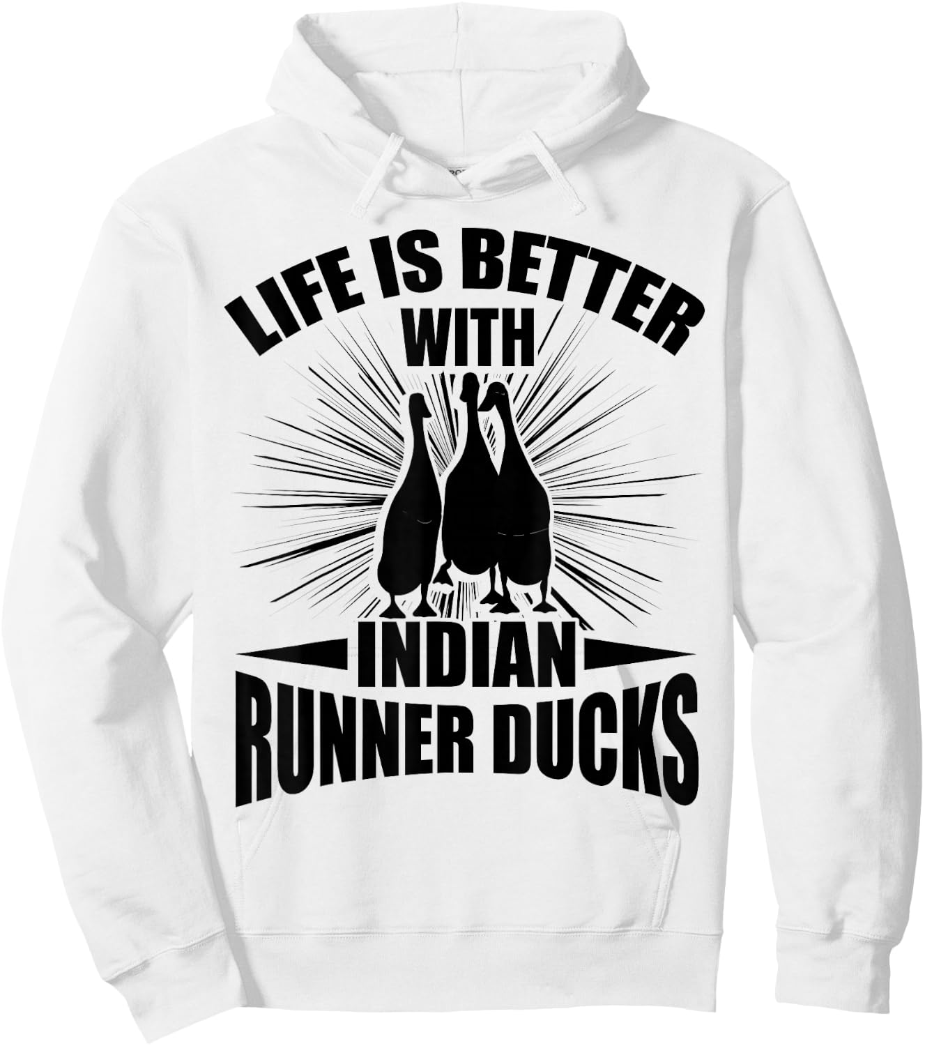 Duck Lover Indian Runner Duck Toys Indian Runner Duck Coop Hoodie - Hoodie | White