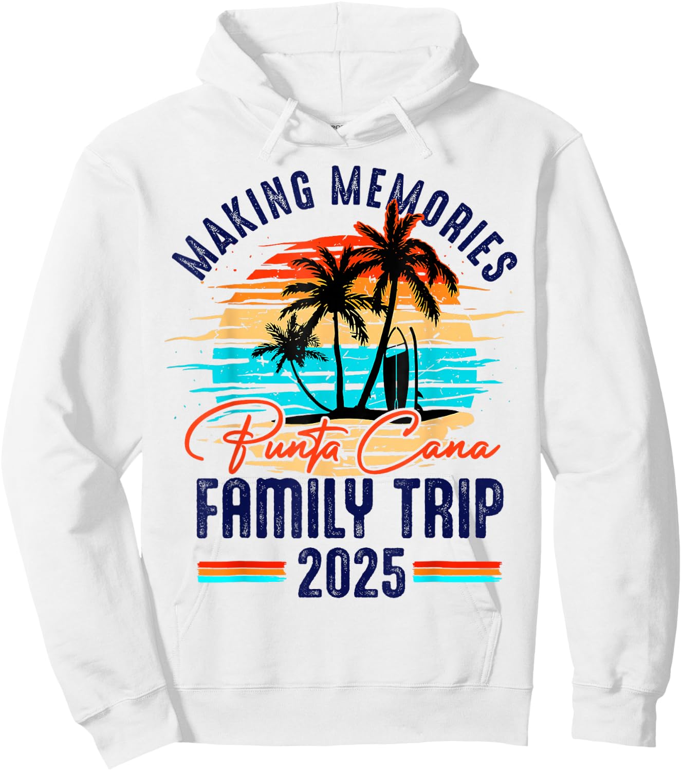 Family Punta Cana Vacation 2025 Summer Vacation Matching Hoodie - Hoodie | White