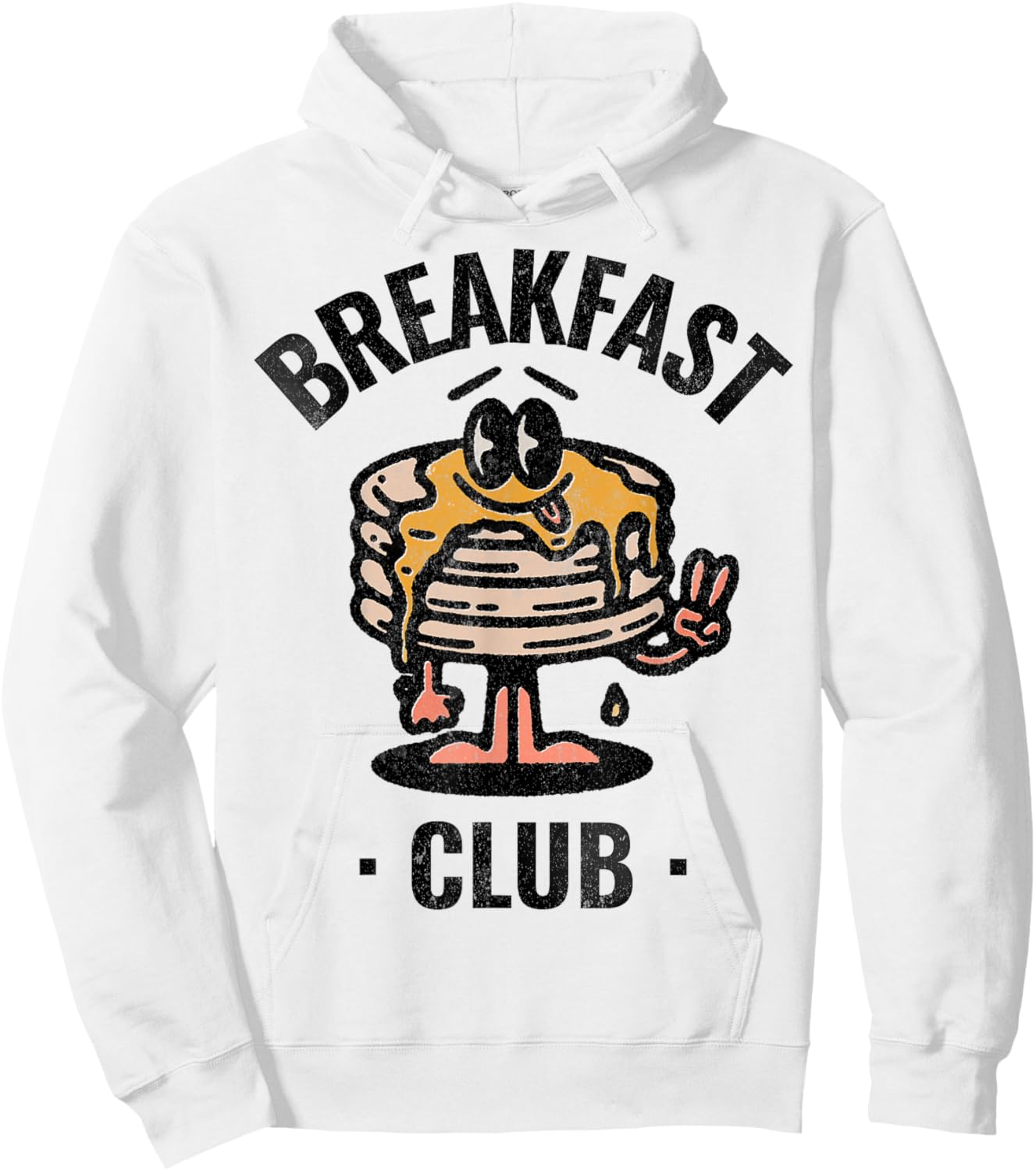 Breakfast Club Retro Vintage Pancake Trendy Aesthetic Brunch Hoodie - Hoodie | White