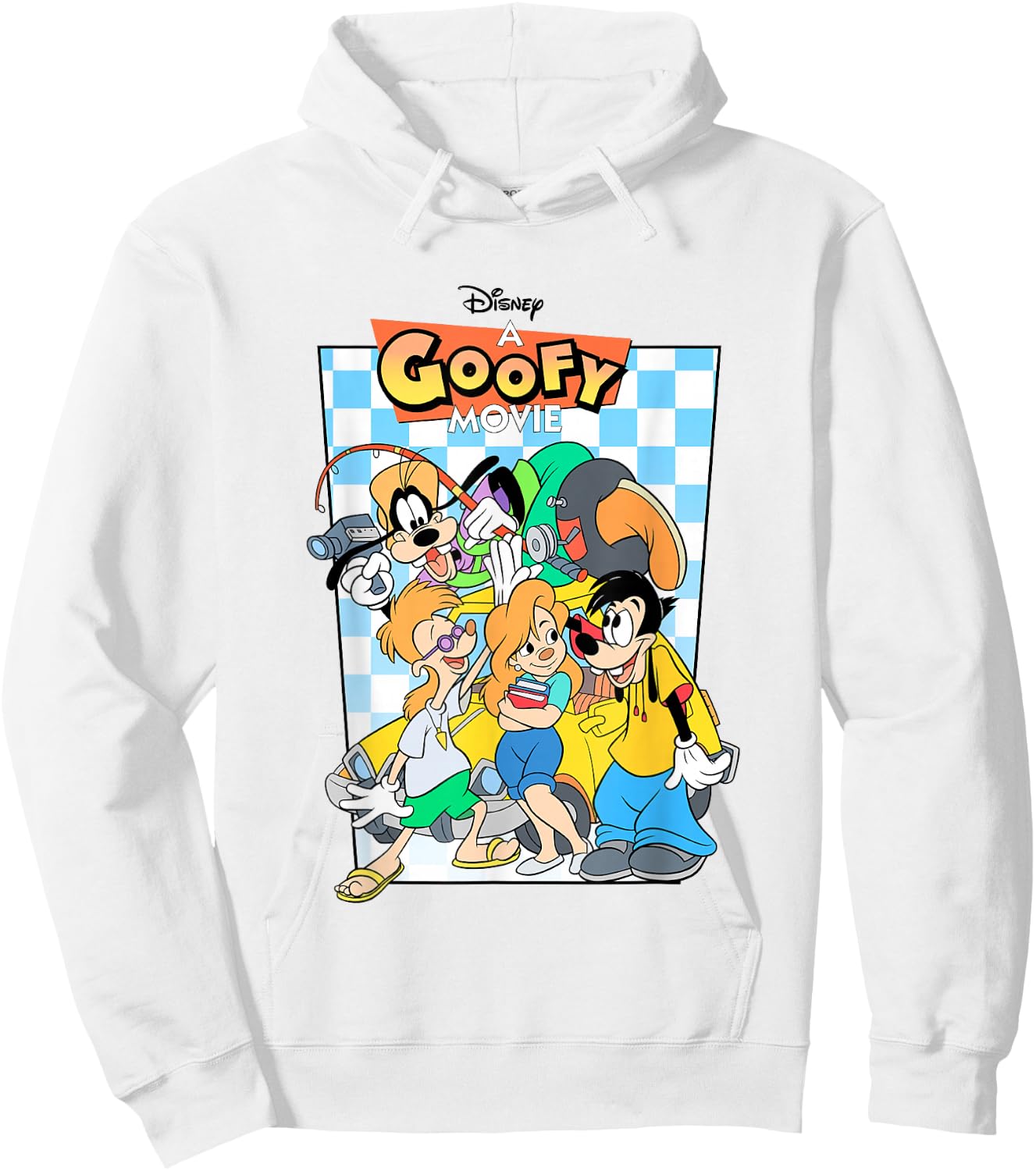 Disney A Goofy Movie Iconic Group Shot Big Chest Poster Hoodie - Hoodie | White
