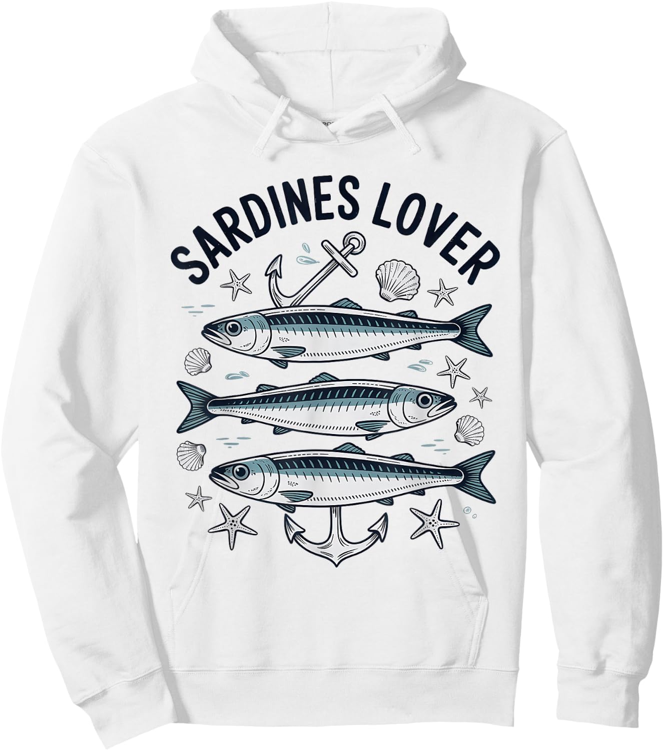 Adore Sardines Fish Sea Hoodie - Hoodie | White