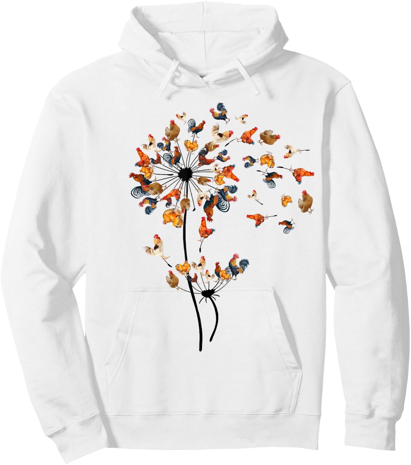 Pusteblume, Huhn, Blume, Hühner, Bauer Geschenk Hoodie - Hoodie | White
