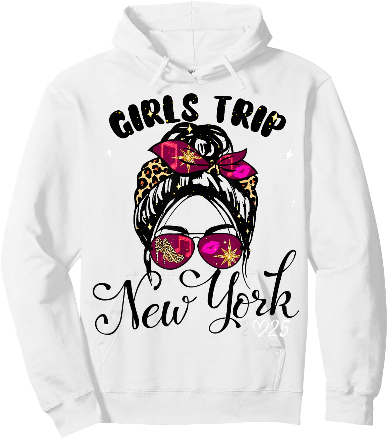 Girls Trip New York 2025 Shirt Weekend Birthday Squad Hoodie - Hoodie | White
