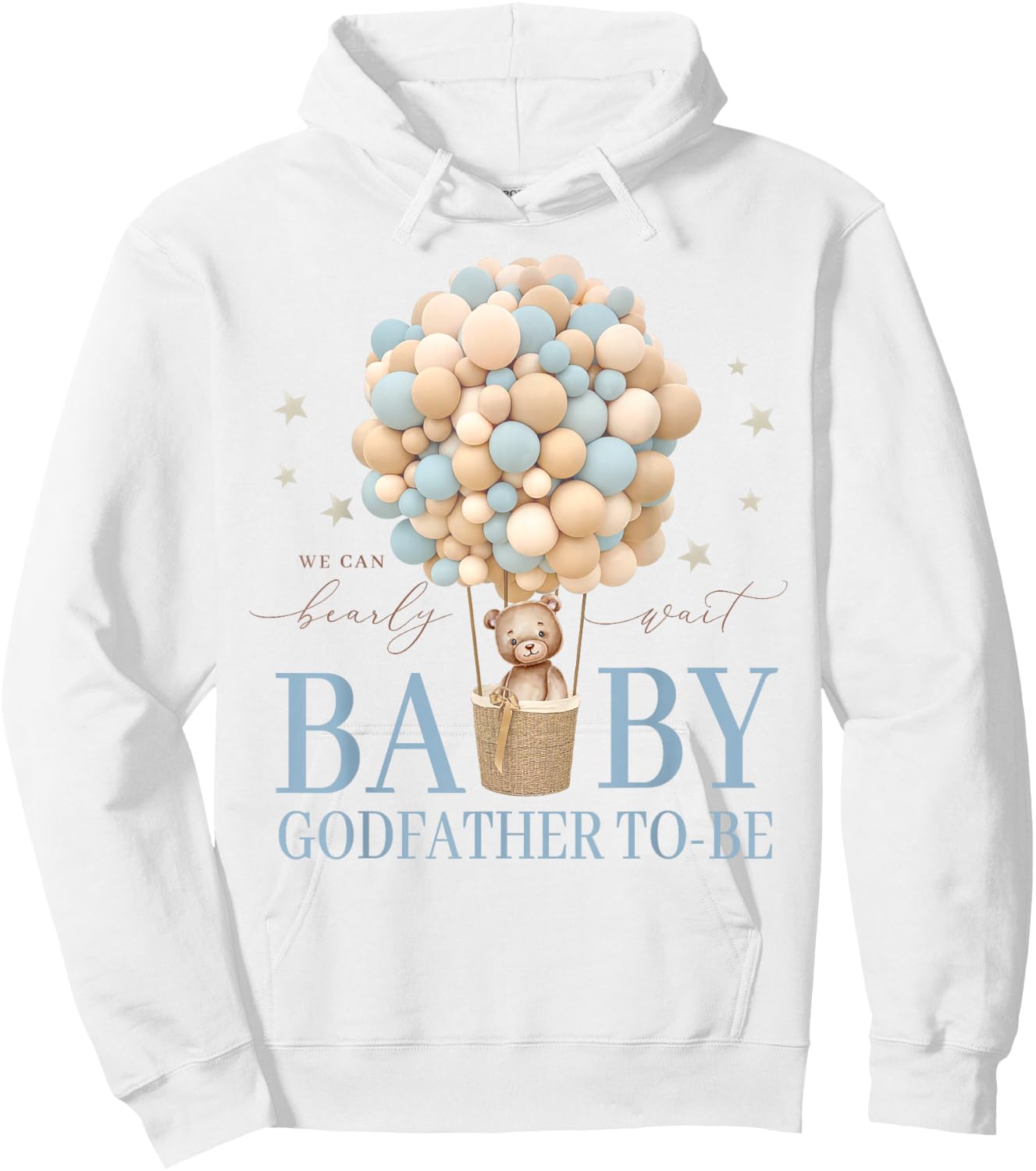 Godfather We Can Bearly Wait Baby Shower Bear Family Hoodie - Hoodie | White