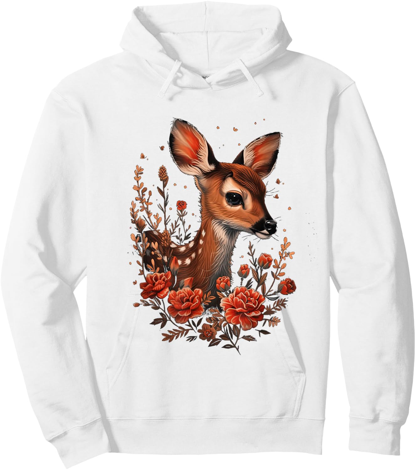 Women's Costume Shirt for Dirndl Cute Deer Hoodie - Hoodie | White