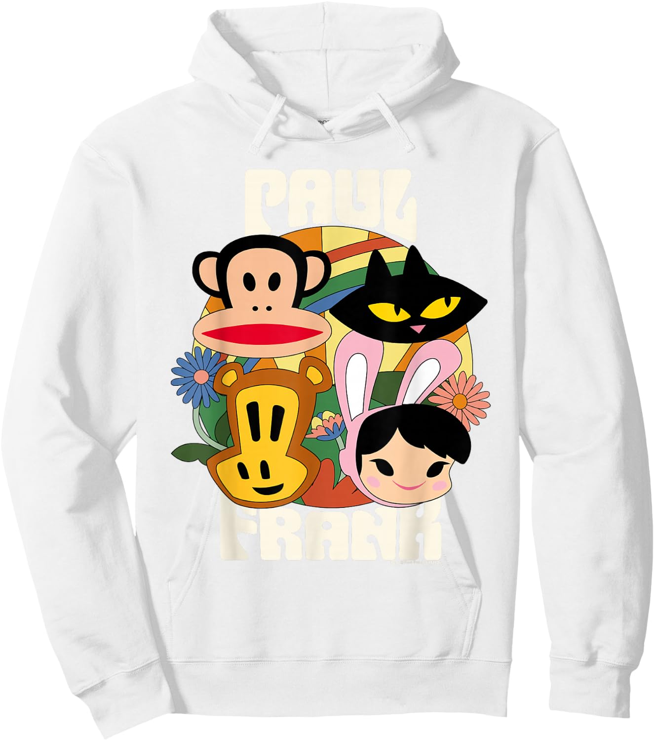 Paul Frank Julius Mika Cat Clancy & Bunny Girl Hoodie - Hoodie | White