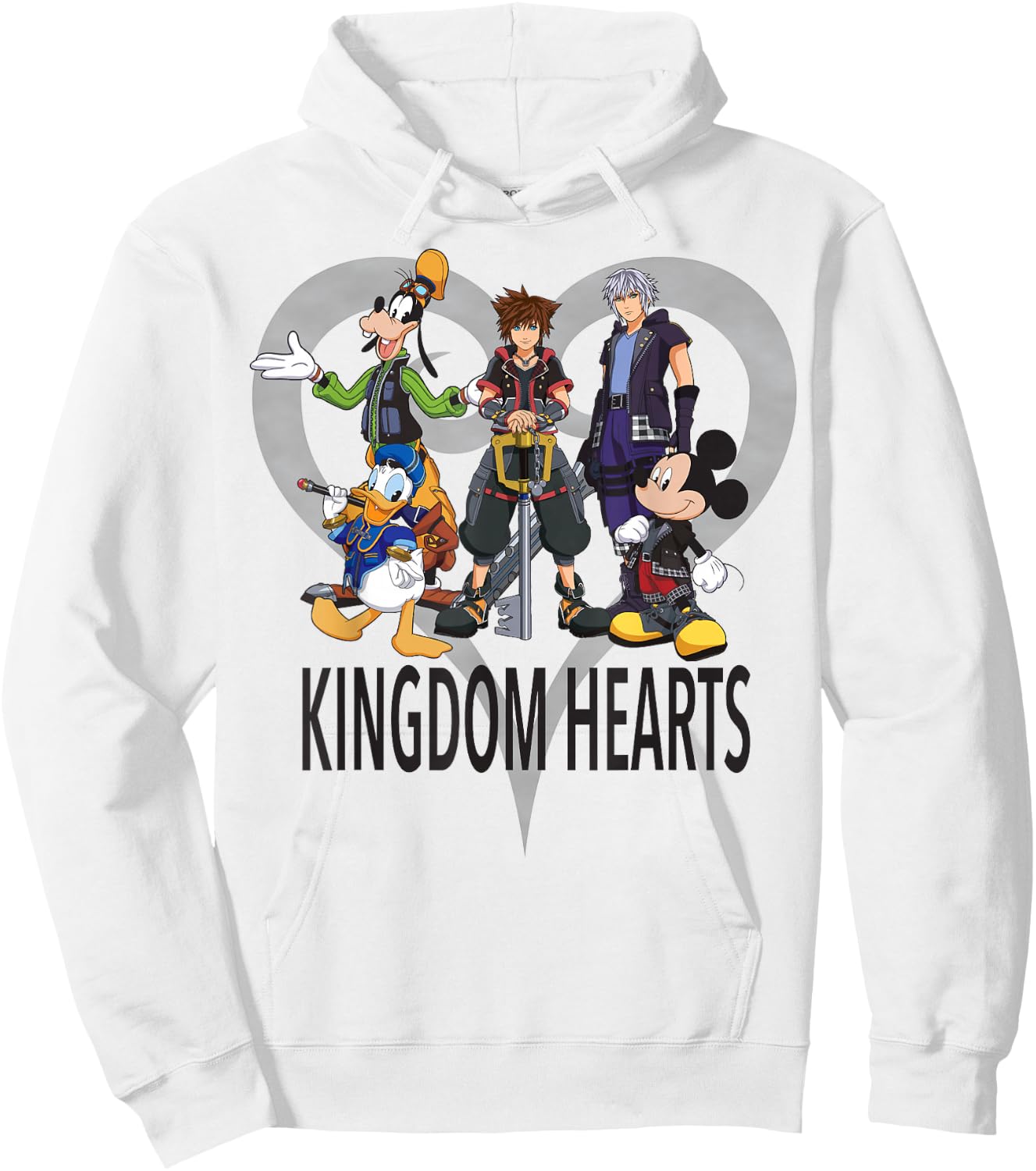 Disney Kingdom Hearts Group Shot Symbol Hoodie - Hoodie | White